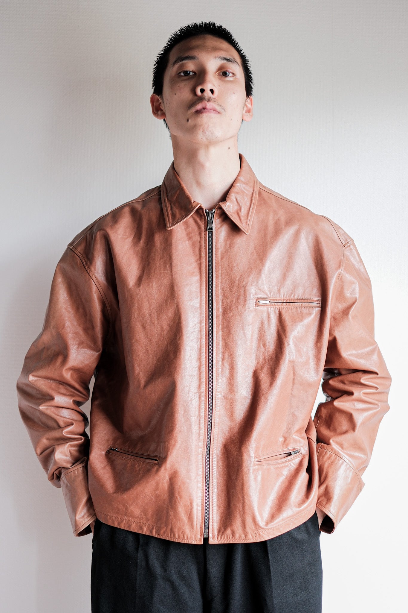 【~90’s】Old JIL SANDER Leather Jacket Size.48