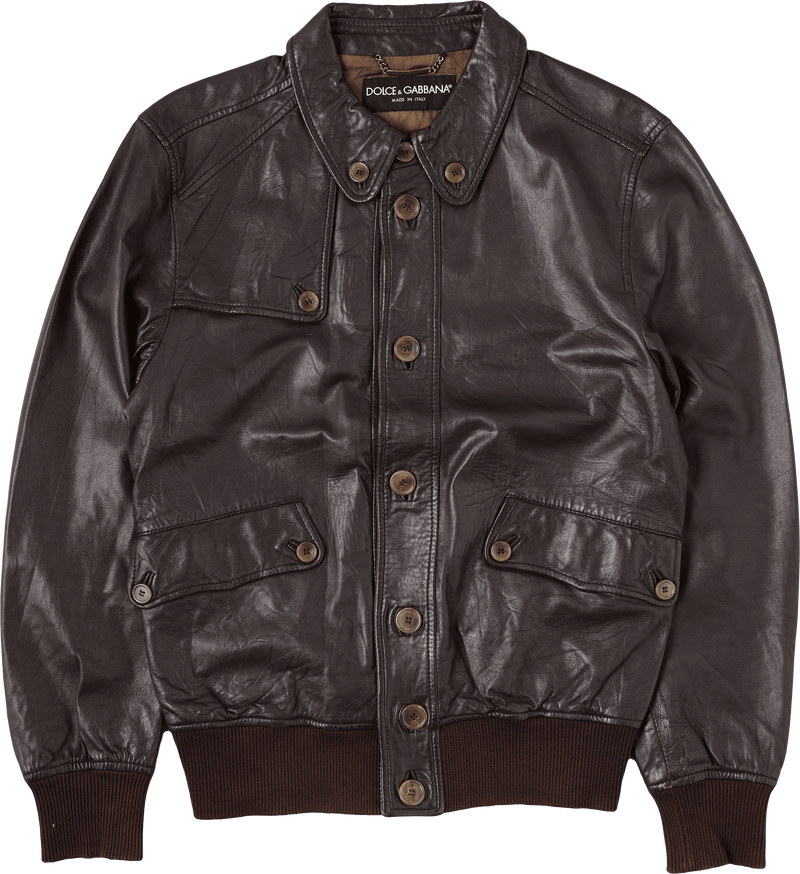 【~00’s】Old DOLCE&GABBANA Lambskin Leather Blouson Size.50