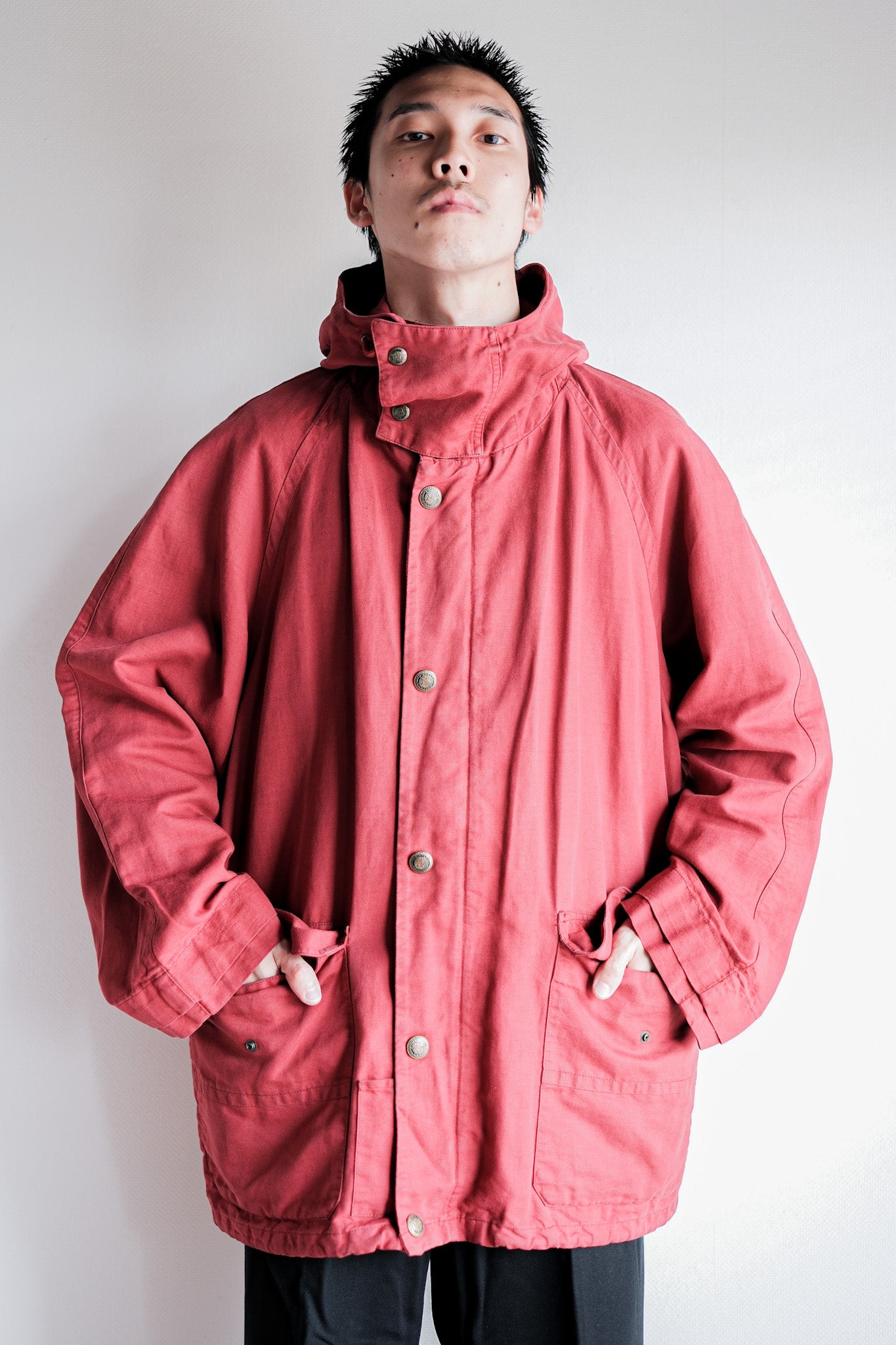 【~80’s】Old C.P.Company Garment Dyed Cotton Linen Parka Size.48