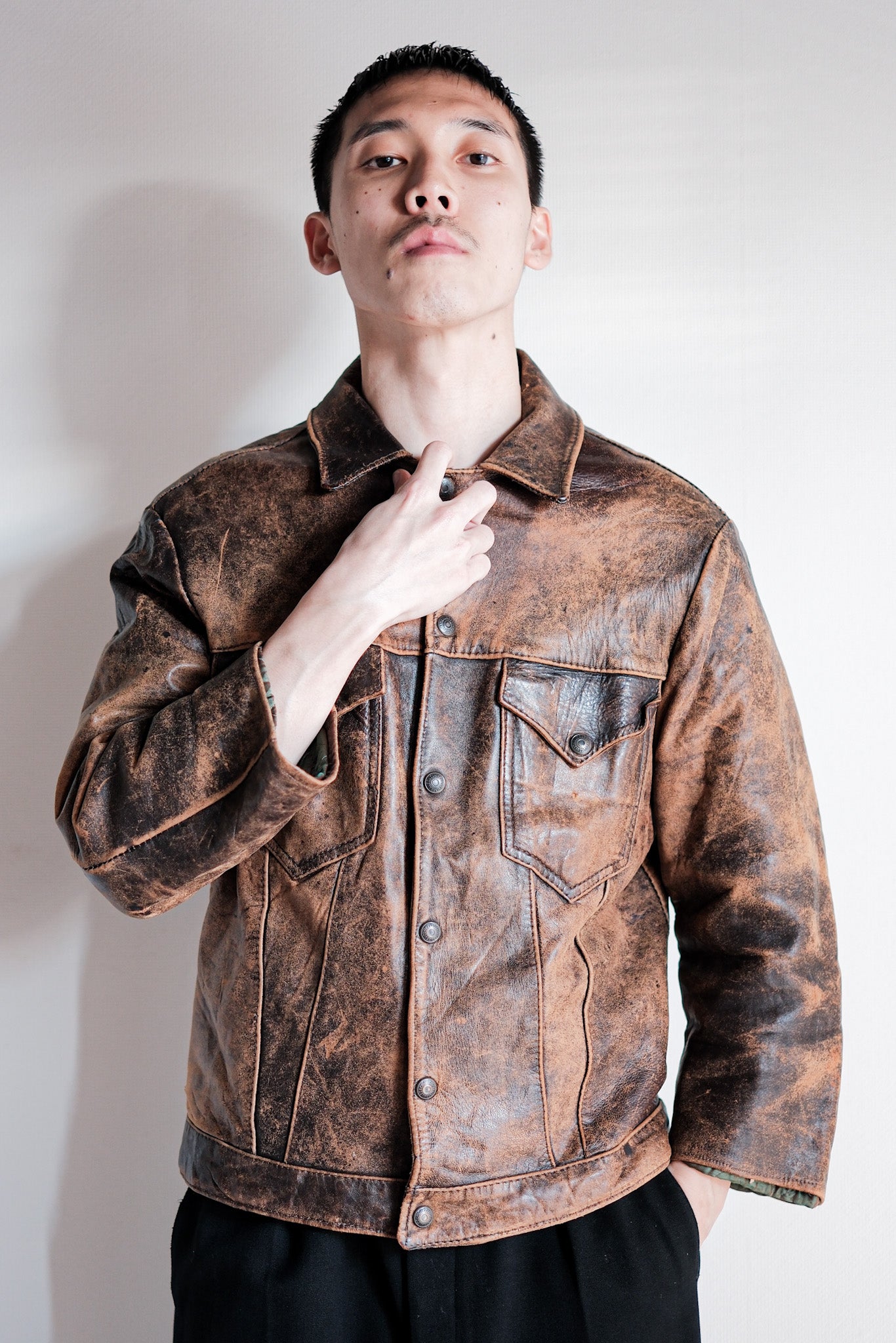 【~50’s】Vintage Levi’s Leather Jacket "Short Horn"