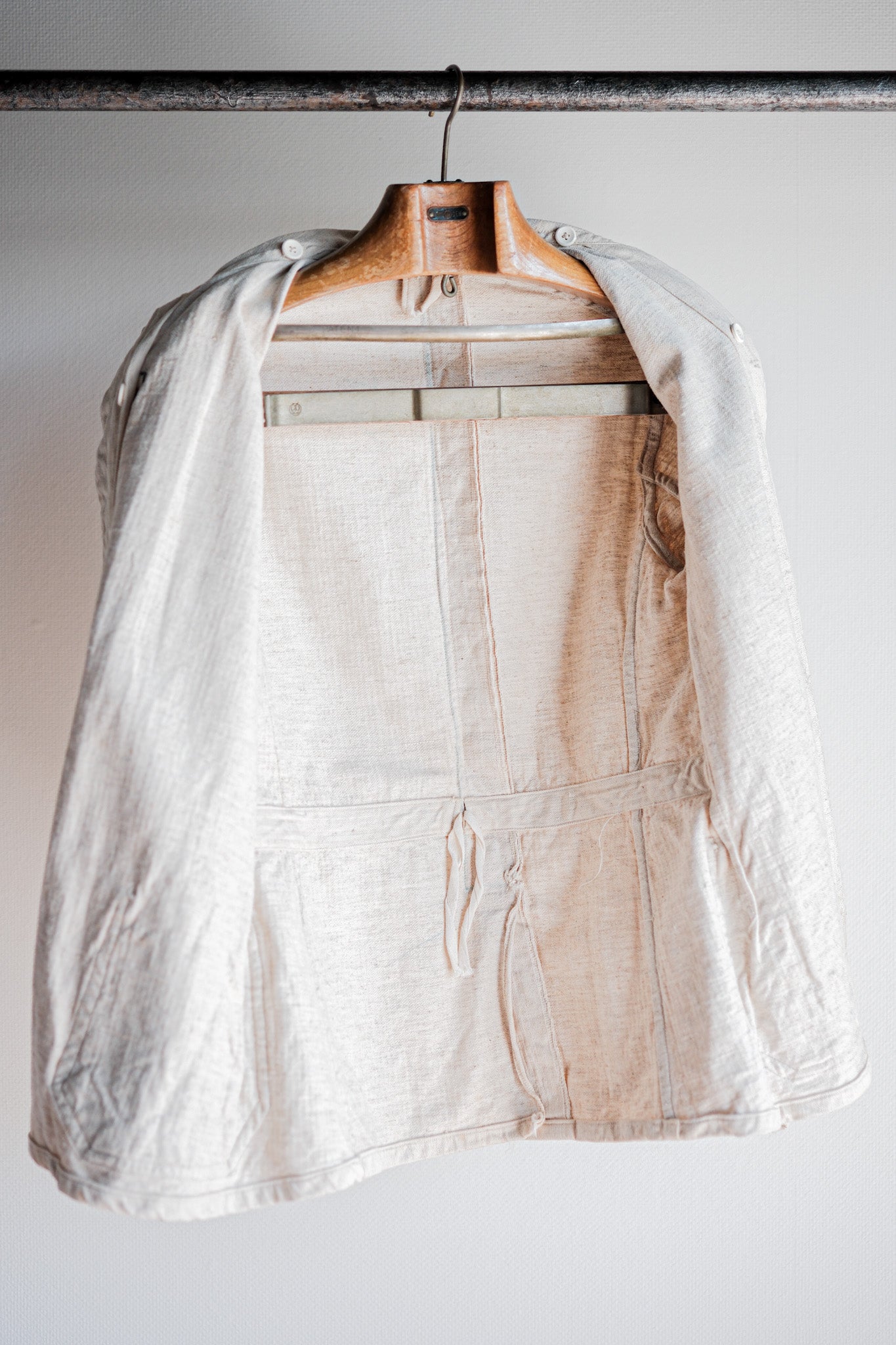 【~40's】German Air Force Drillich HBT Linen Jacket "Luftwaffe"