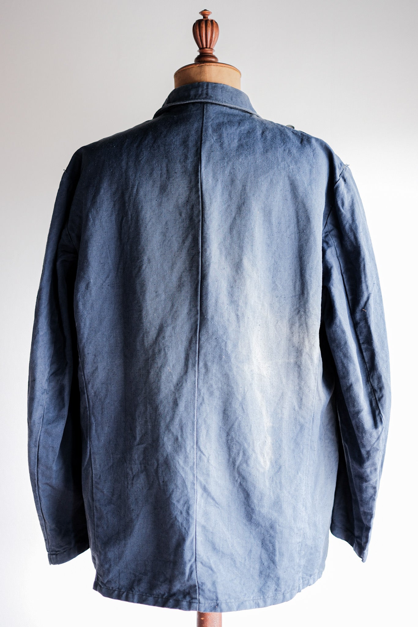 【~40's】German Navy Drillich Indigo Cotton Jacket "Kriegsmarine"