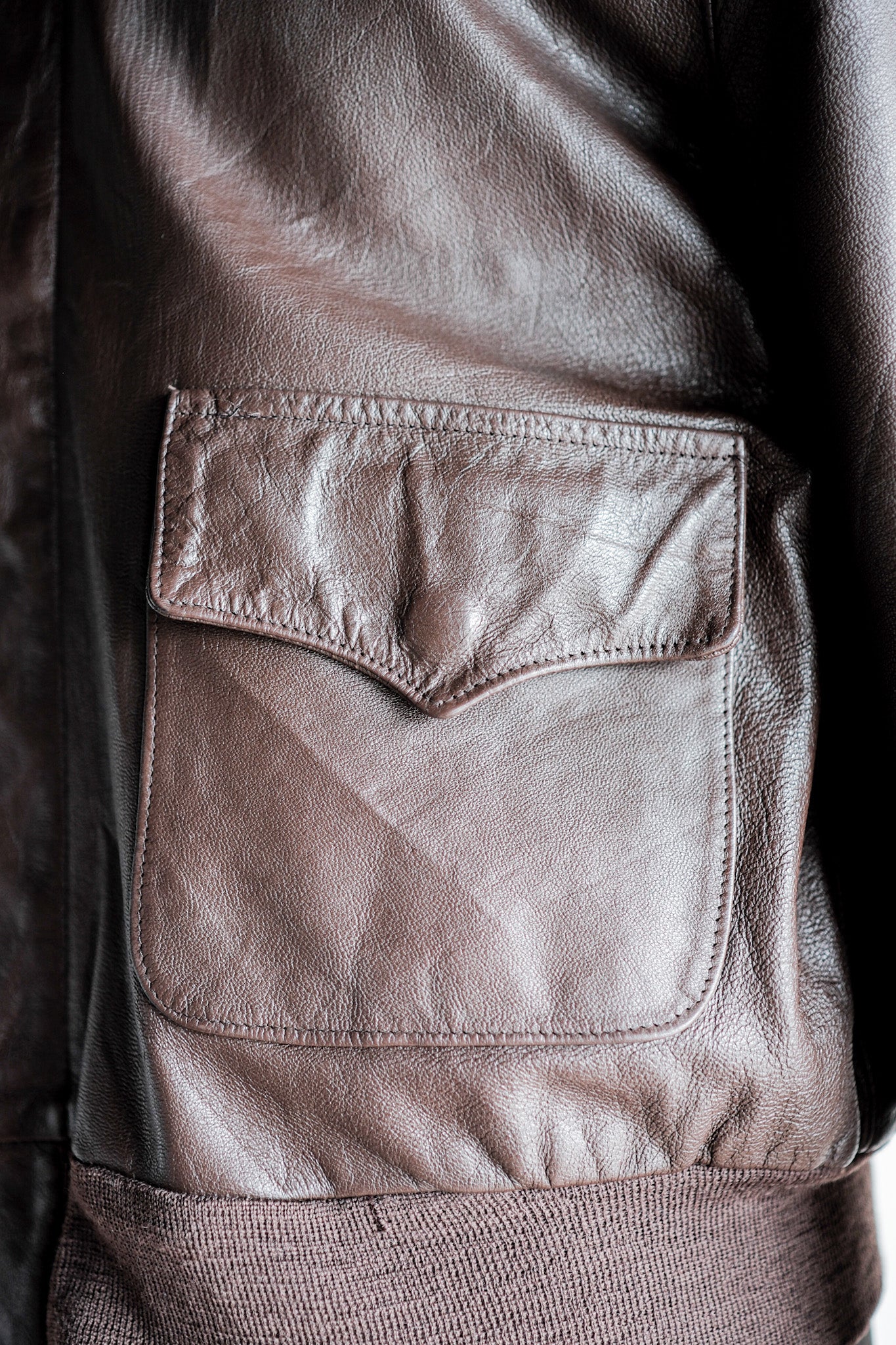 【~80's】Willis&Geiger A-2 Type Leather Flight Jacket Size.44 "Made in U.S.A."