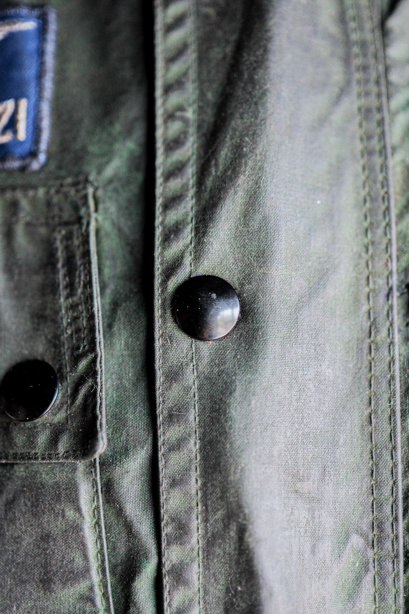 【~60's】Vintage Belstaff Green Waxed Jacket With Patches Size.36 “TRIALMASTER"