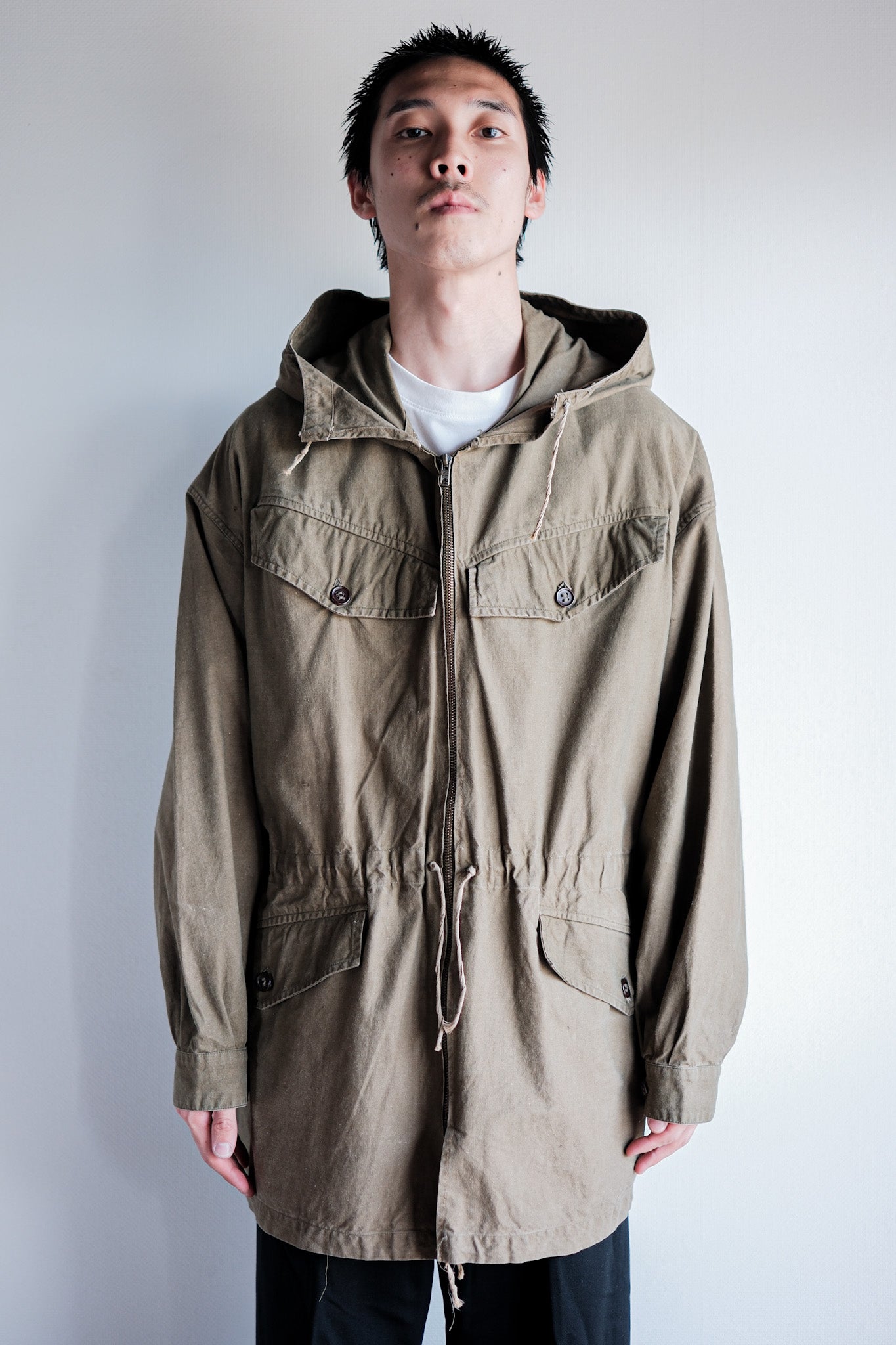 【~60's】French Army Alpine Mountain Smock Parka Size.22 "Modified"
