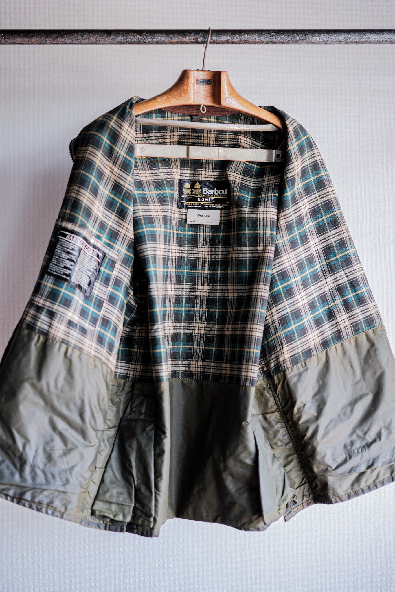 【~80's】Vintage Barbour "BEDALE" 2 Crest Size.42