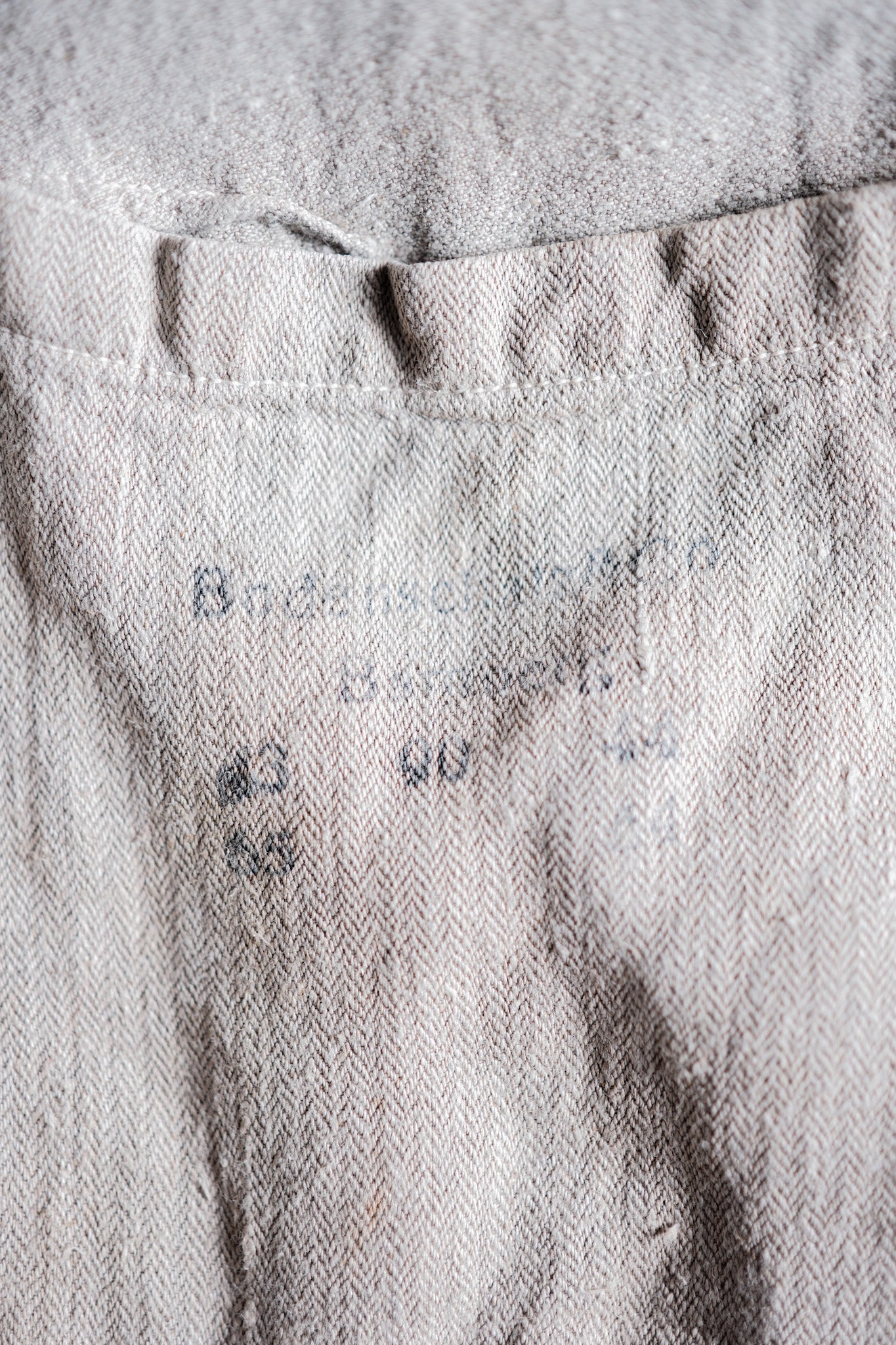 【~40's】German Air Force Drillich HBT Linen Jacket With Chin Strap "Luftwaffe"