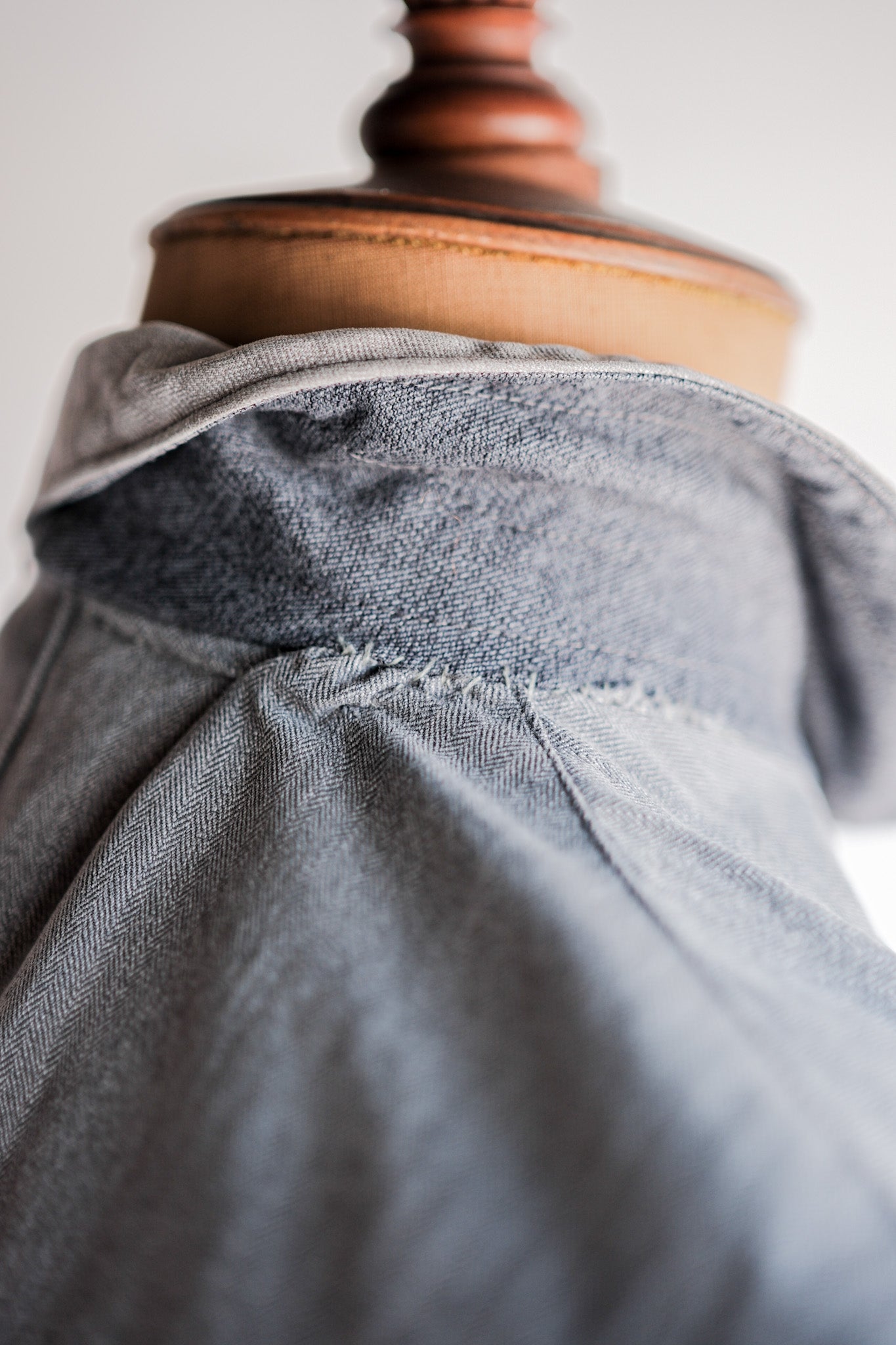 【~50's】Europe Vintage Salt & Pepper HBT Cotton Work Jacket "6 Buttons"