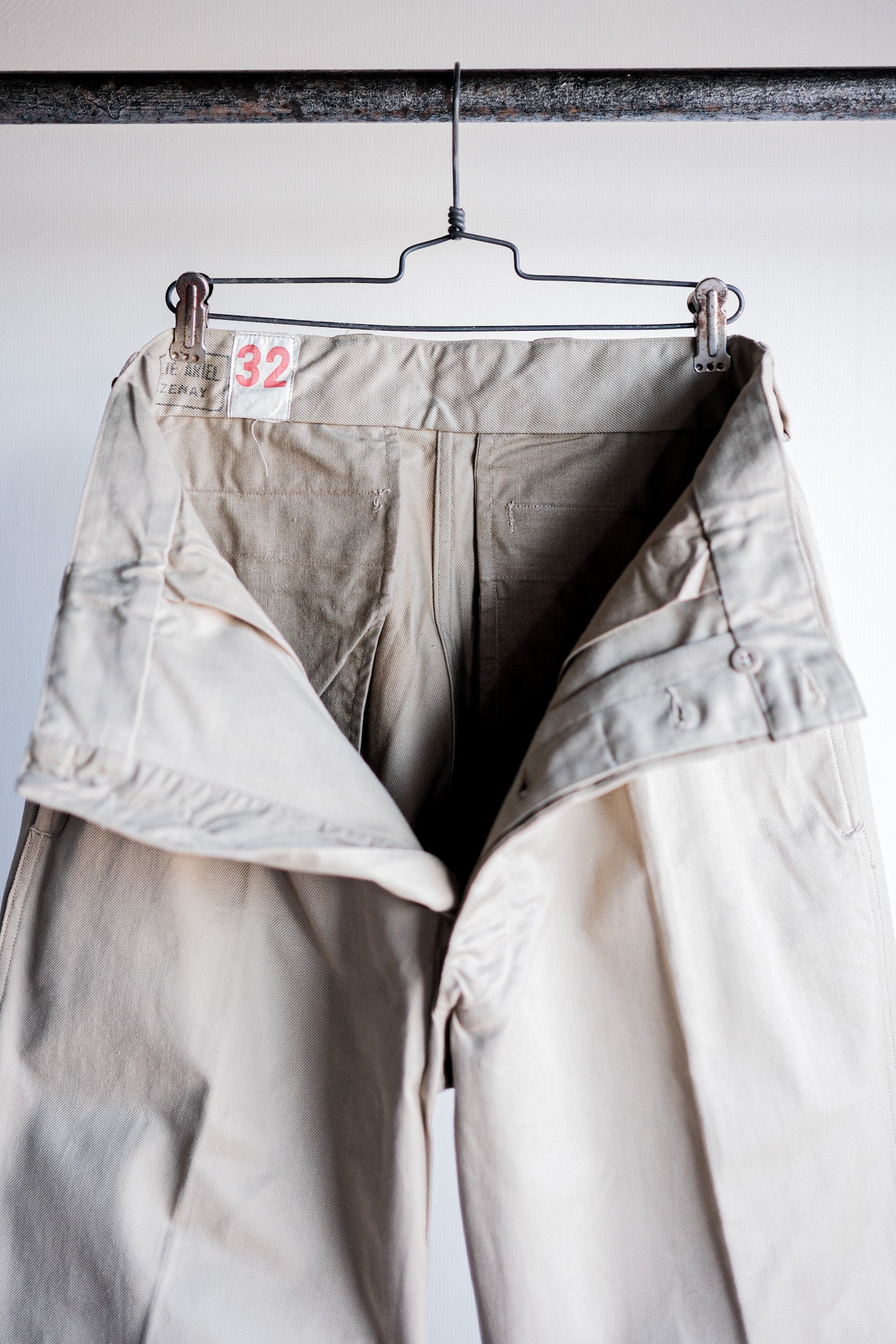 【~60's】French Army M52 Chino Trousers Size.32 "Dead Stock"