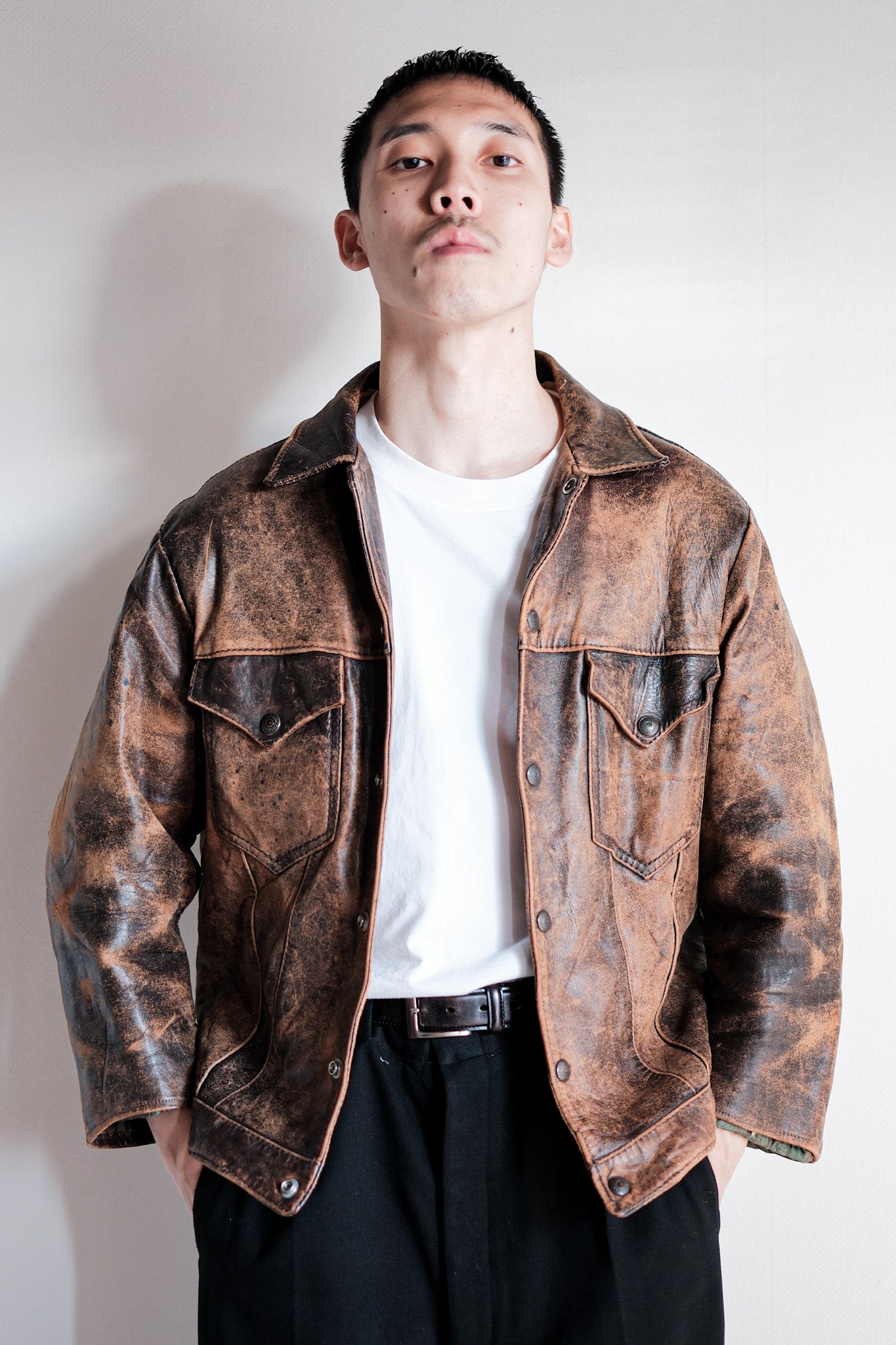 【~50’s】Vintage Levi’s Leather Jacket "Short Horn"