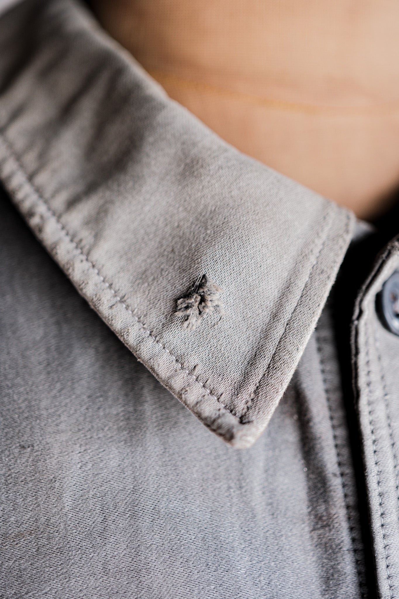 【~40's】French Vintage Black Moleskin Work Jacket "Adolphe Lafont"