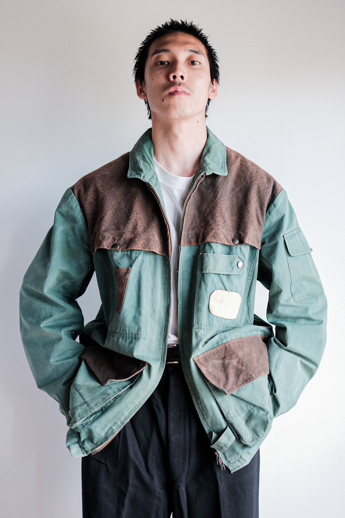 【~60's】French Vintage Hunting & Fishing Cotton Jacket Size.52 "L'ESQUIMAU"