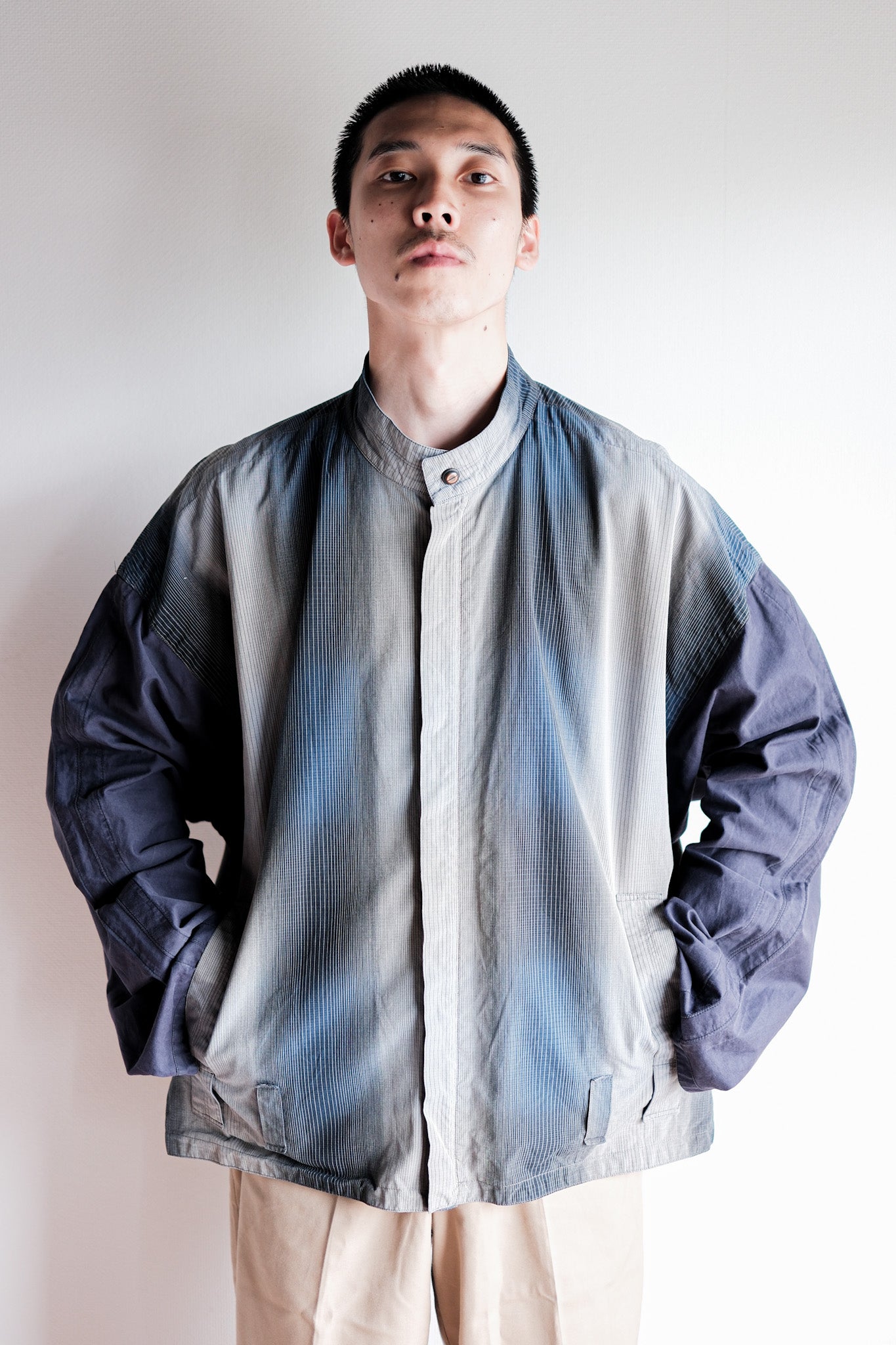 【~80’s】Old Gianni Versace Cotton Striped Jacket Size.42