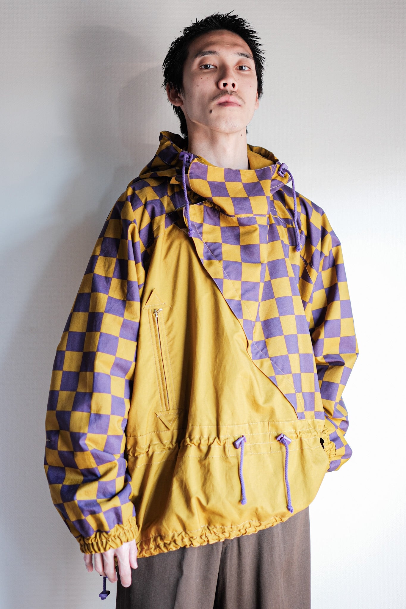 【~80's】German Vintage Checkerboard Anorak Parka