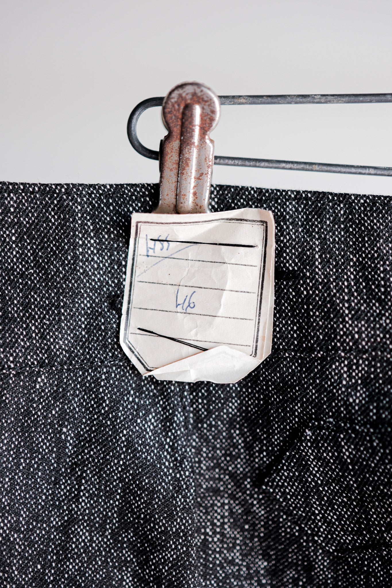 【~30's】French Vintage Black Chambray Work Pants “Dead Stock”