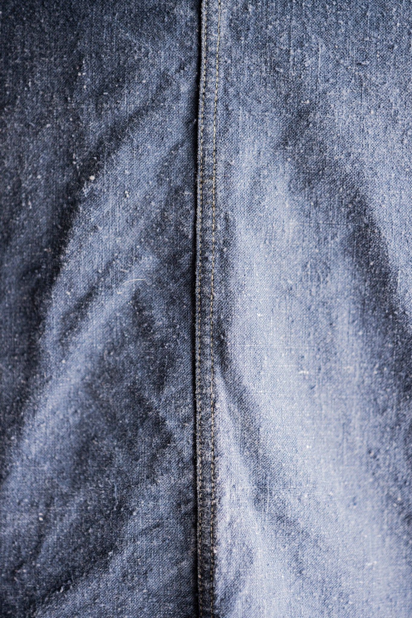 【~40's】German Vintage Indigo Linen Firefighter Jacket