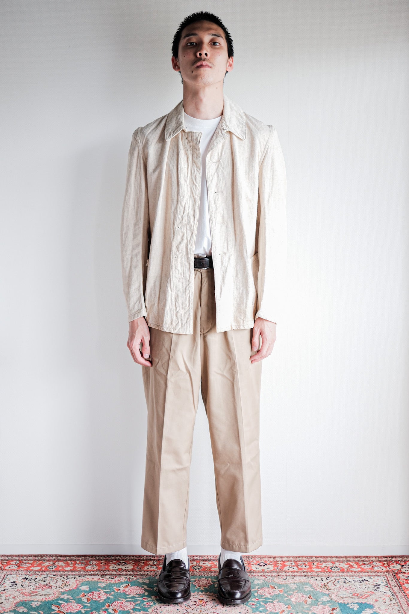 【~40's】German Air Force Drillich HBT Linen Jacket "Luftwaffe"