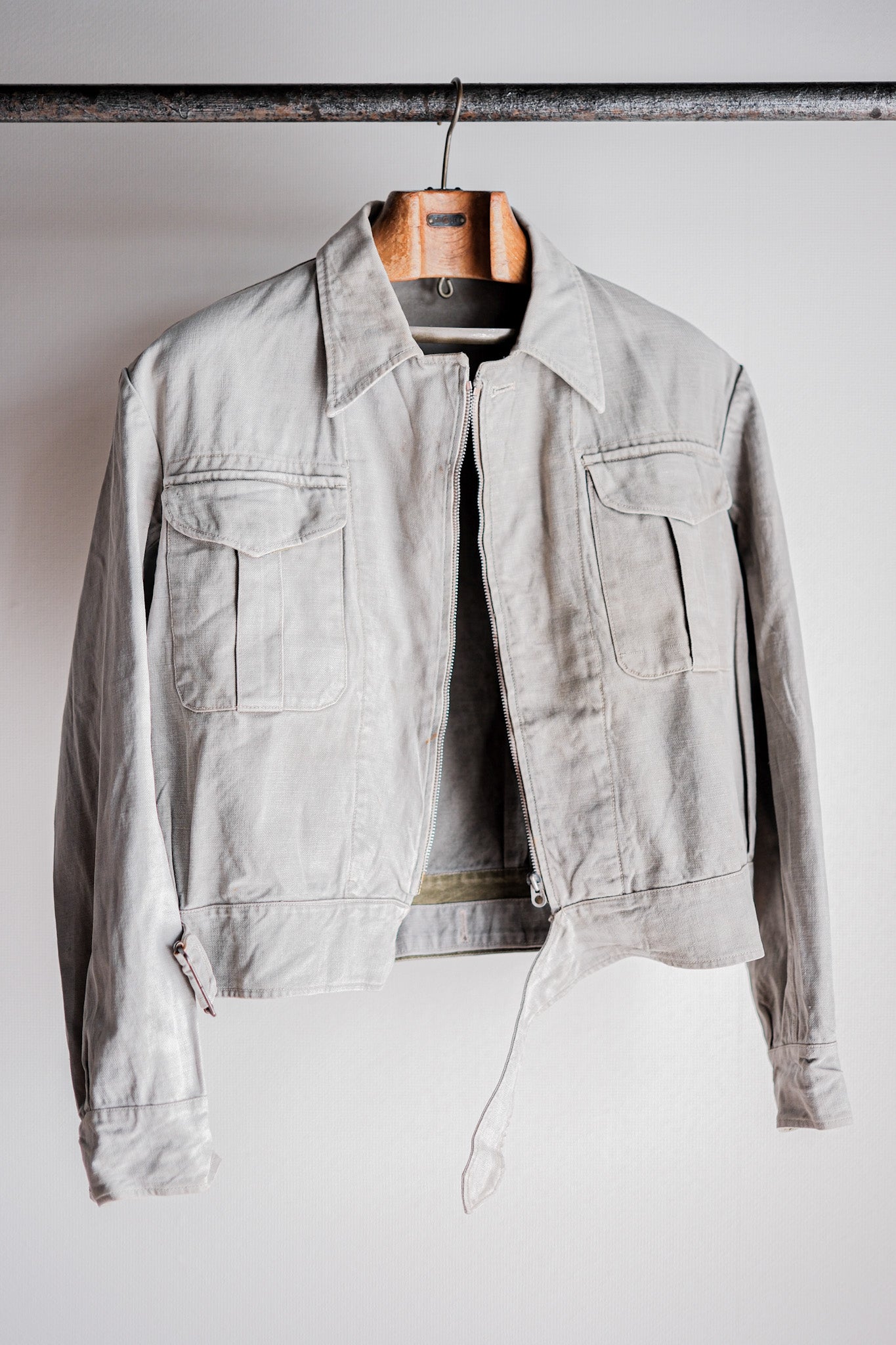 [~ 40) 프랑스 군대 M44 배틀 드레스 재킷 크기 .42 "수정"