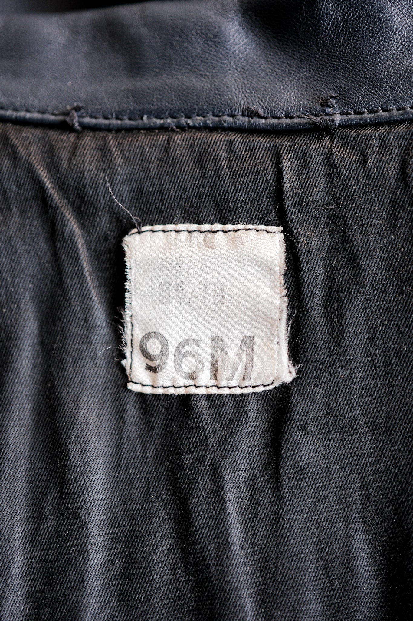 【~70's】French Air Force Pilot Leather Jacket Size.96M