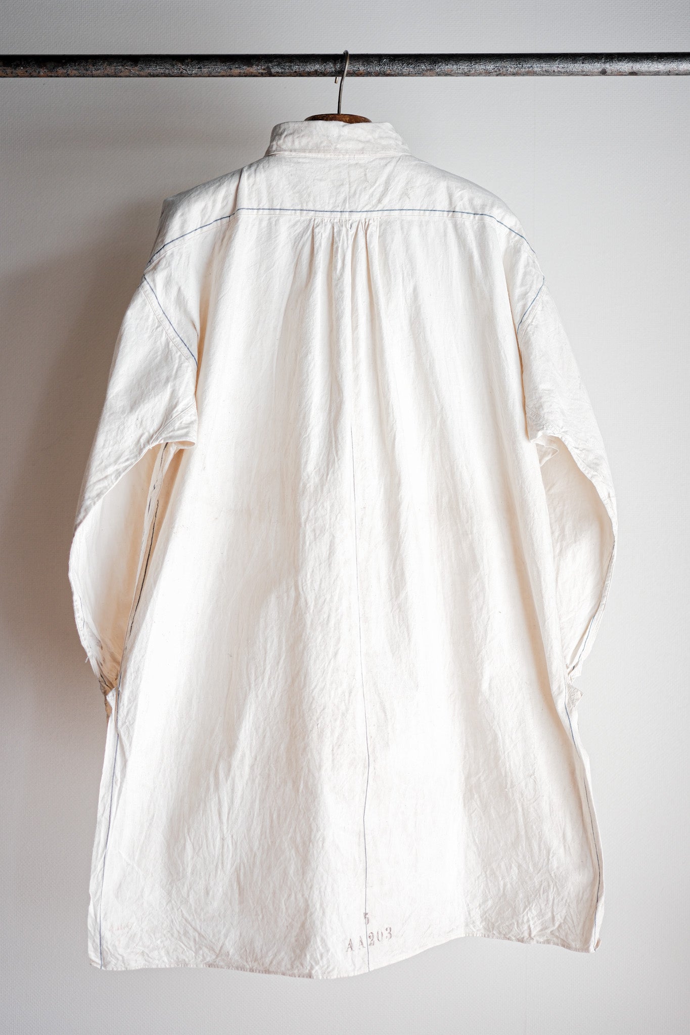【Late 19th C】French Army of Africa Cotton Linen Coronial Shirt "Dead Stock"