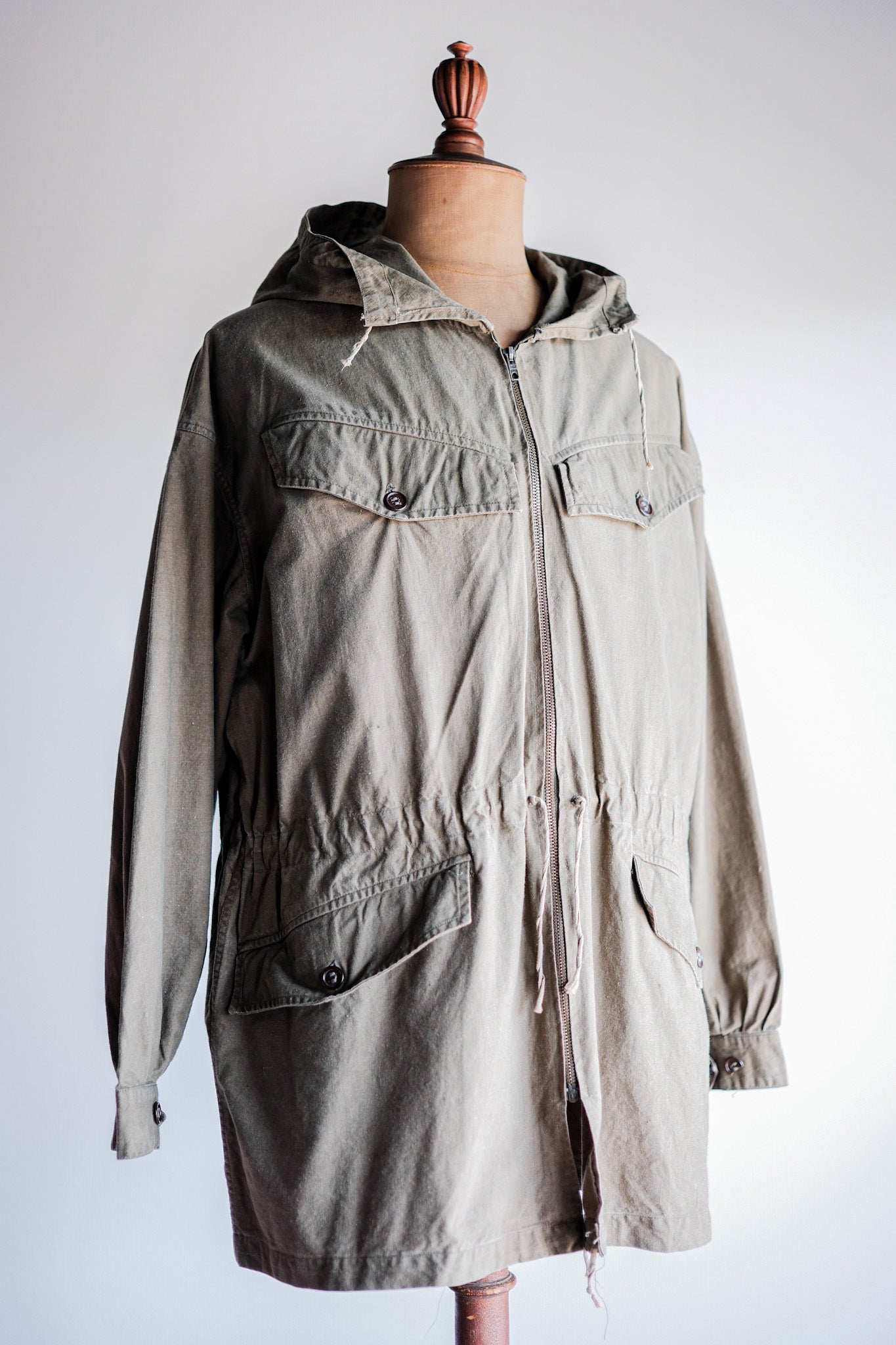 【~60's】French Army Alpine Mountain Smock Parka Size.22 "Modified"
