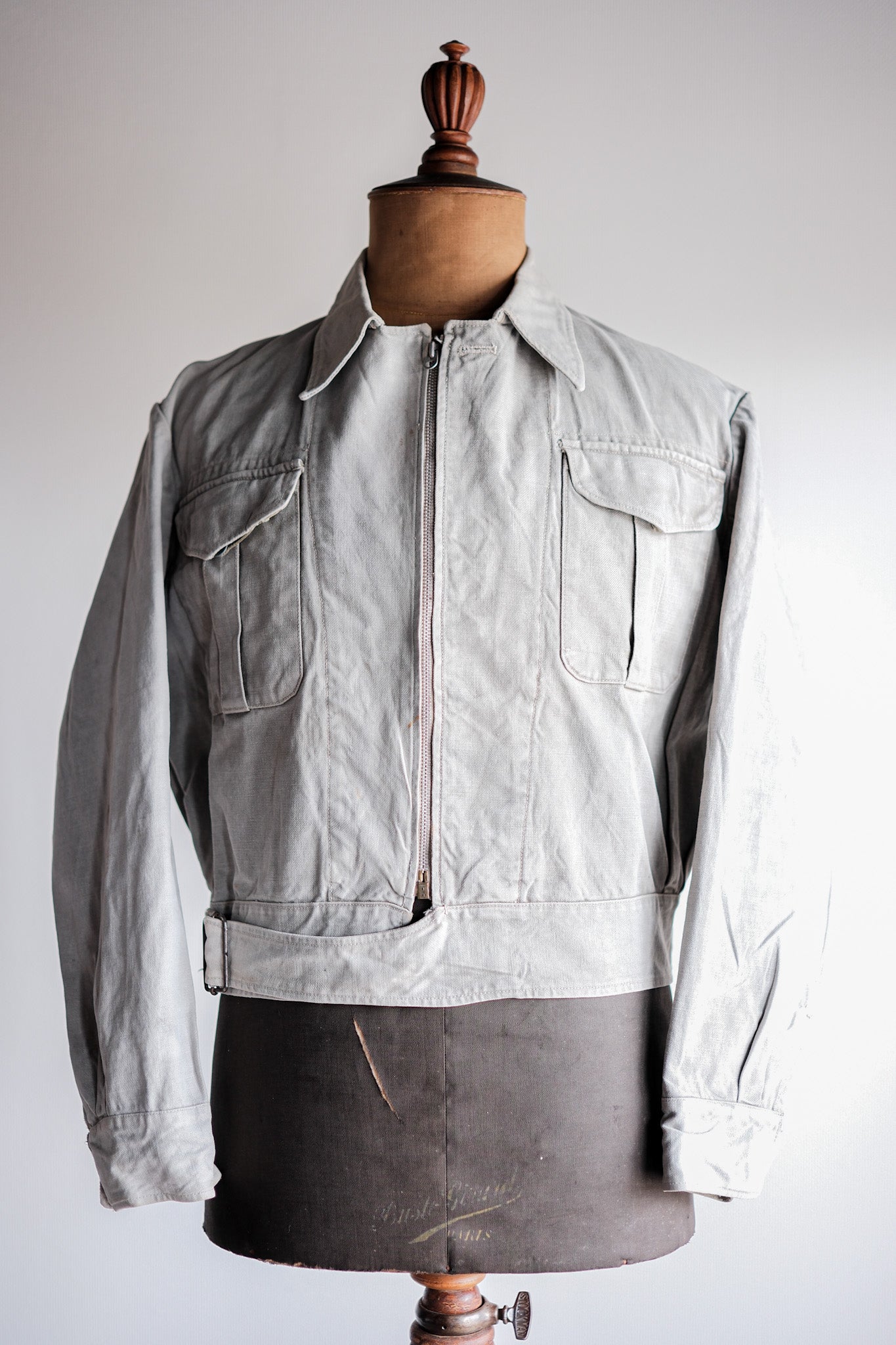 [~ 40) 프랑스 군대 M44 배틀 드레스 재킷 크기 .42 "수정"