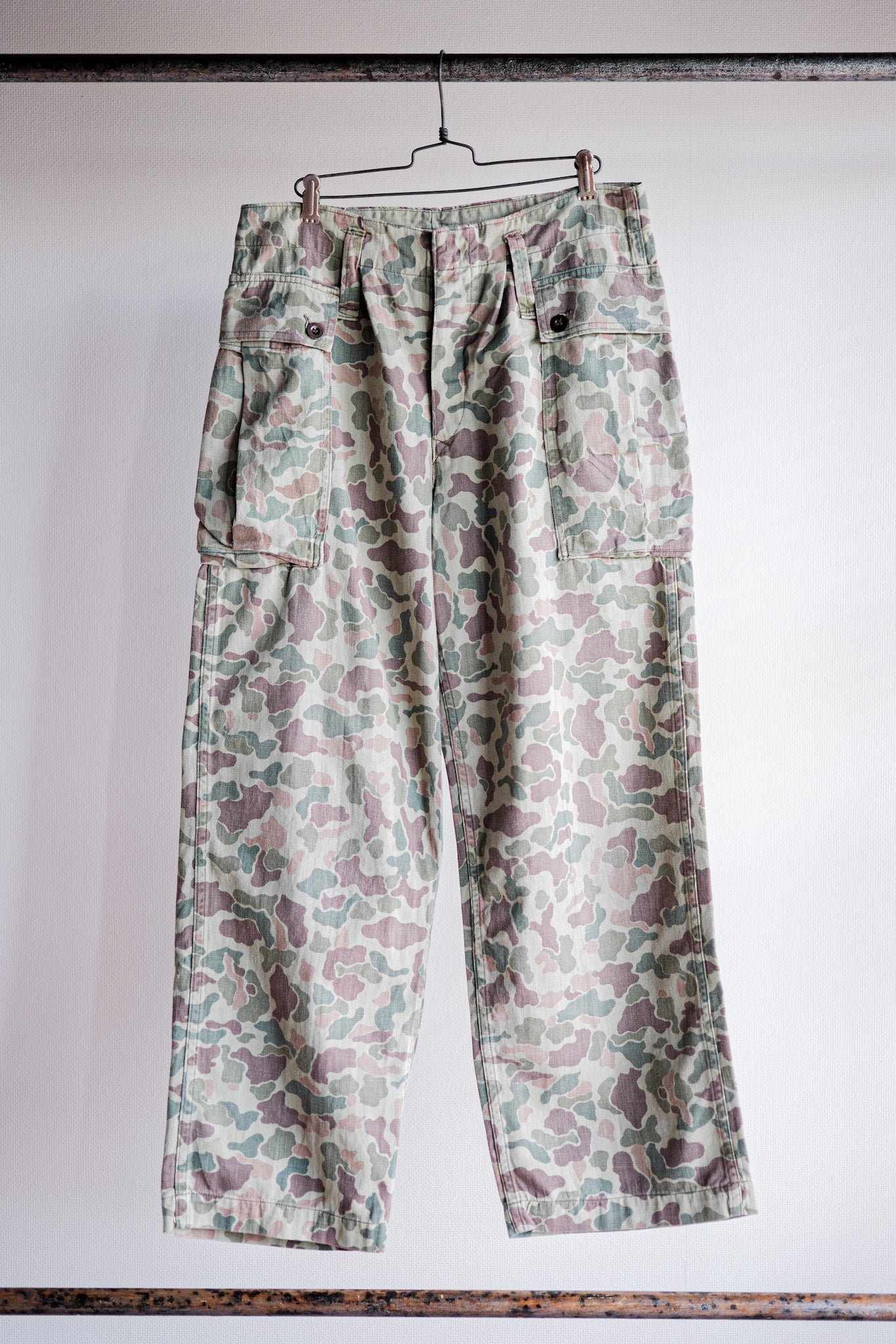 【~50's】Dutch Army Frogskin Camouflage Field Trousers Size.46