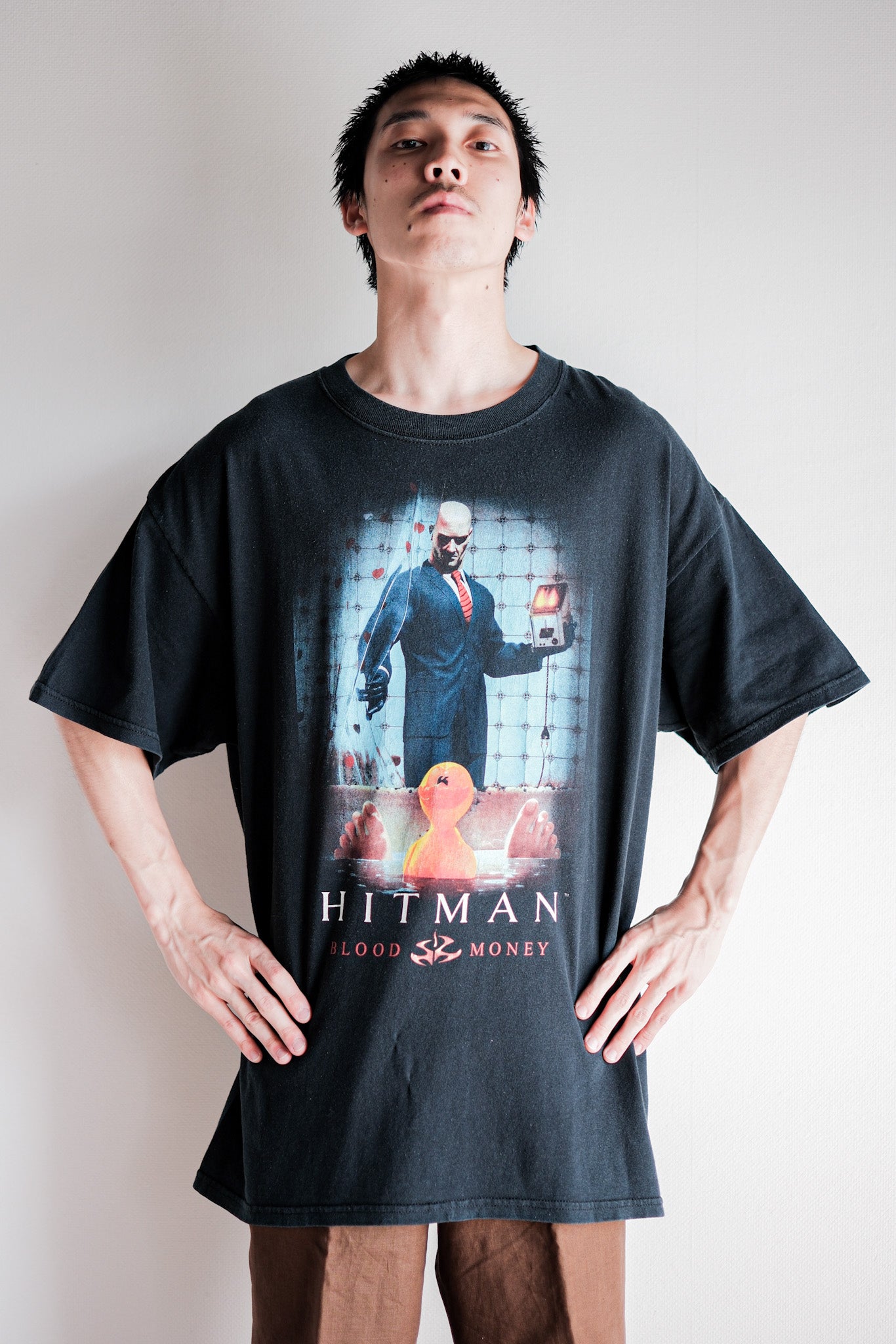 【~00's】Vintage Game Print T-shirt Size.XL "Hitman - Blood Money"