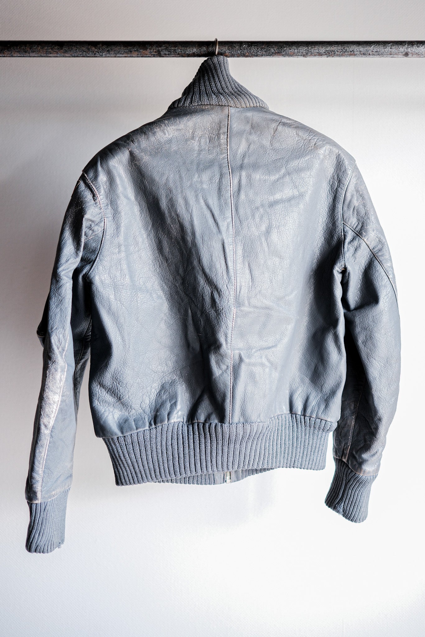 【~70’s】West German Air Force Pilot Leather Jacket Size.3