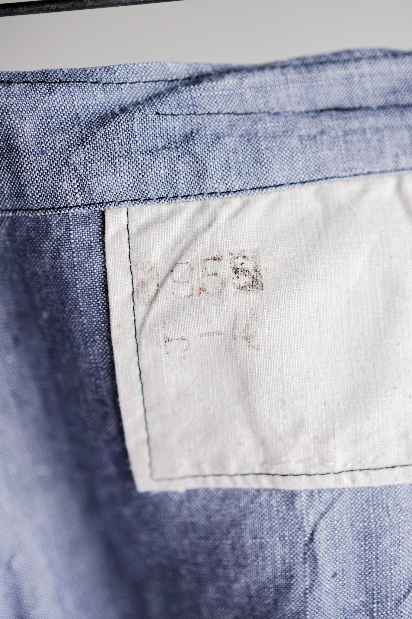 【~50's】French Navy Ramie Linen Sailor Pants Size.C-4 "Dead Stock"