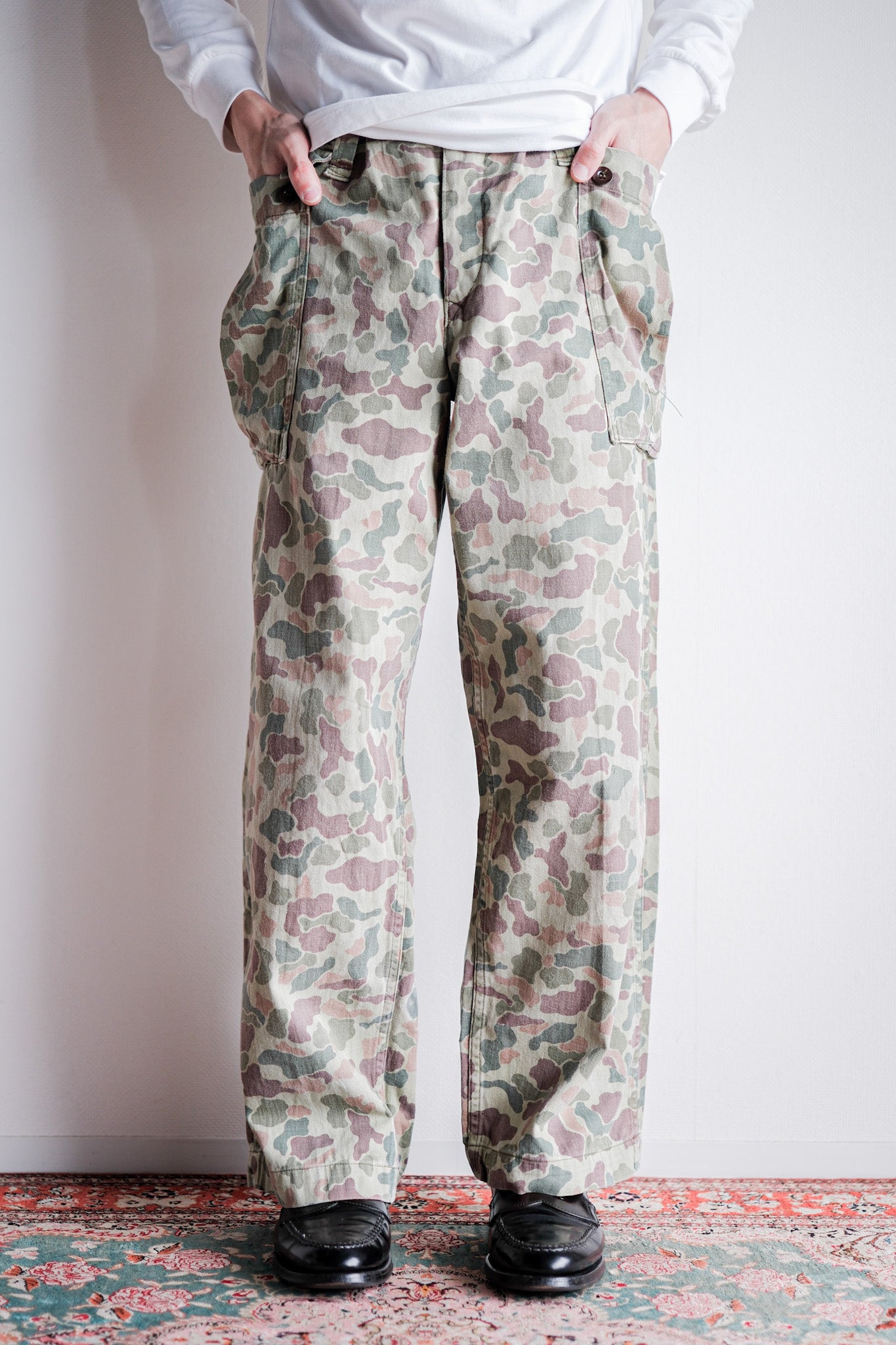 【~50's】Dutch Army Frogskin Camouflage Field Trousers Size.46