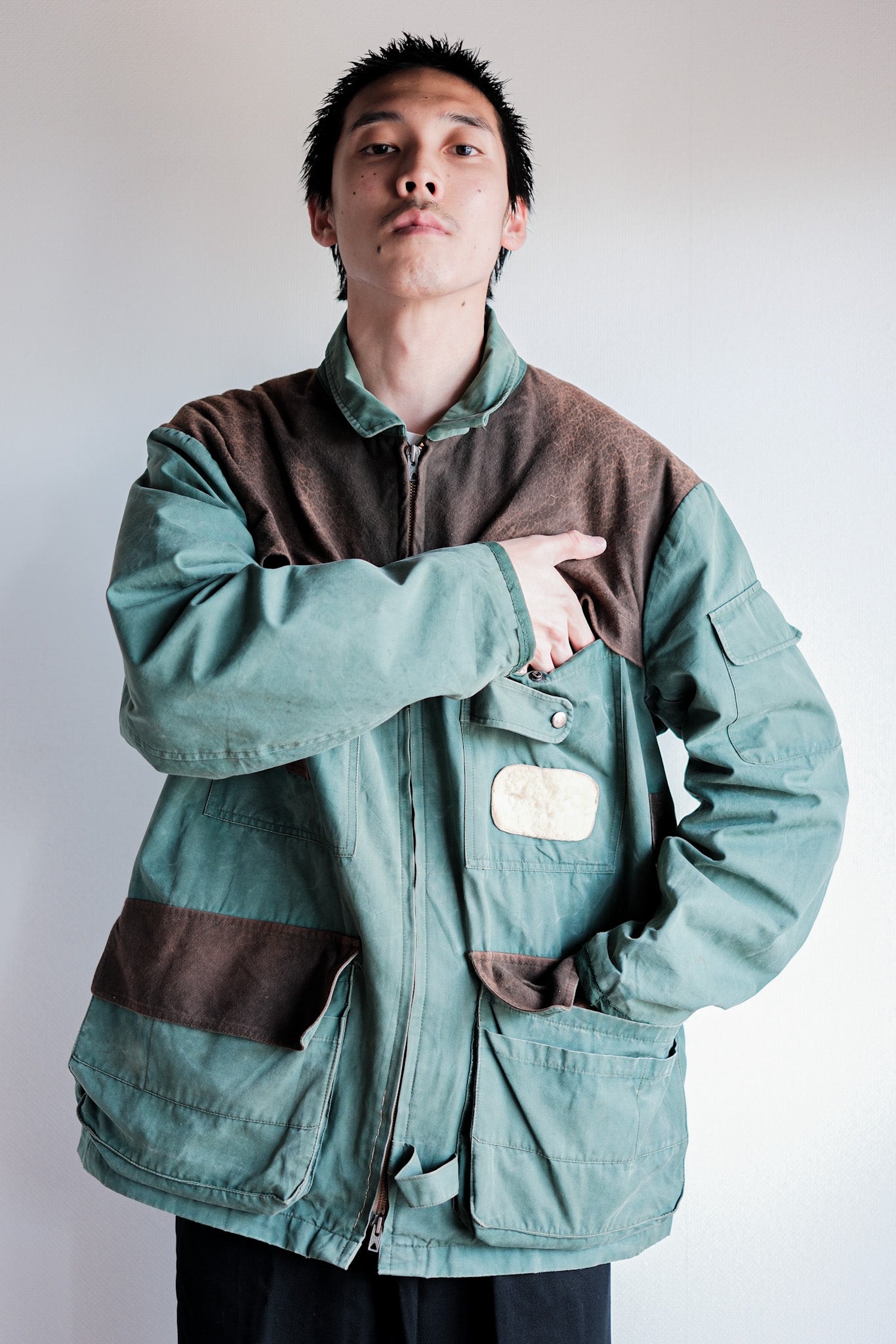 【~60's】French Vintage Hunting & Fishing Cotton Jacket Size.52 "L'ESQUIMAU"