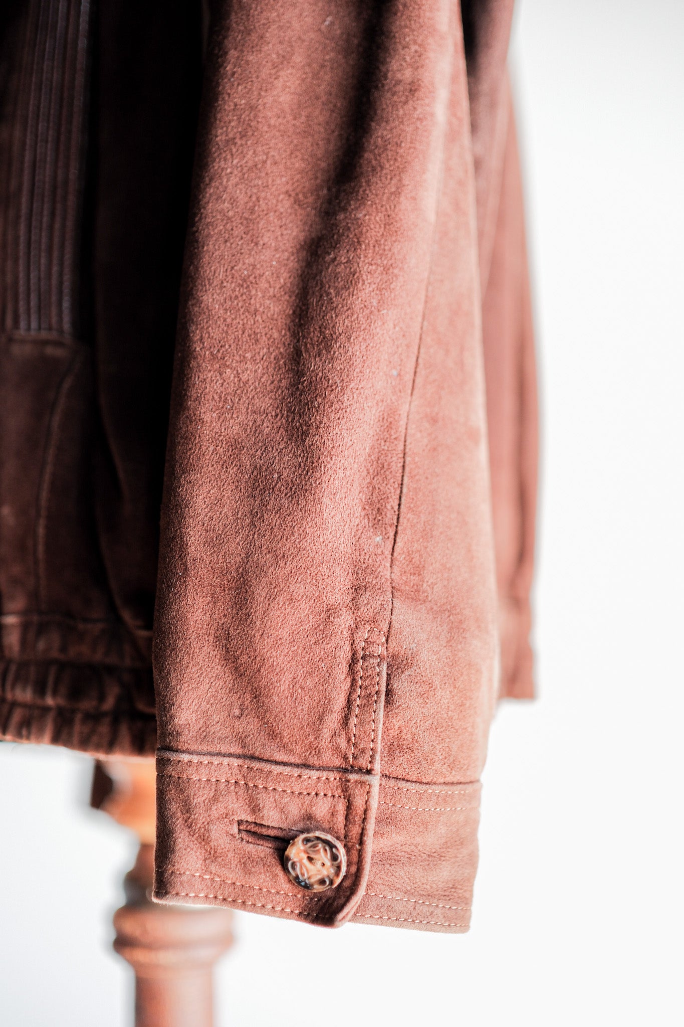 【~80’s】Old LOEWE Brown Suede Leather Jacket