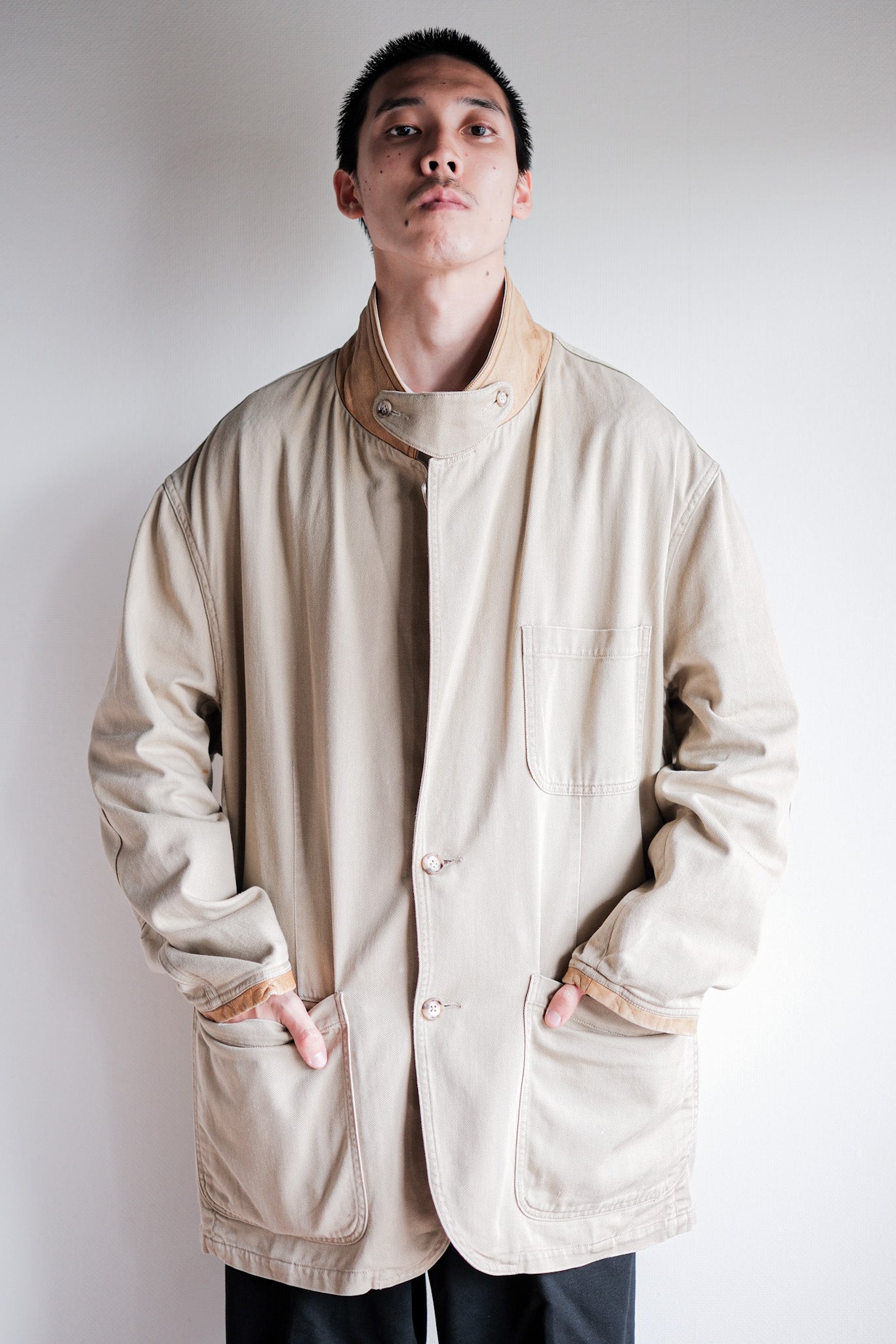 【~90's】Willis&Geiger Cotton Safari Jacket With Chin Strap Size.L