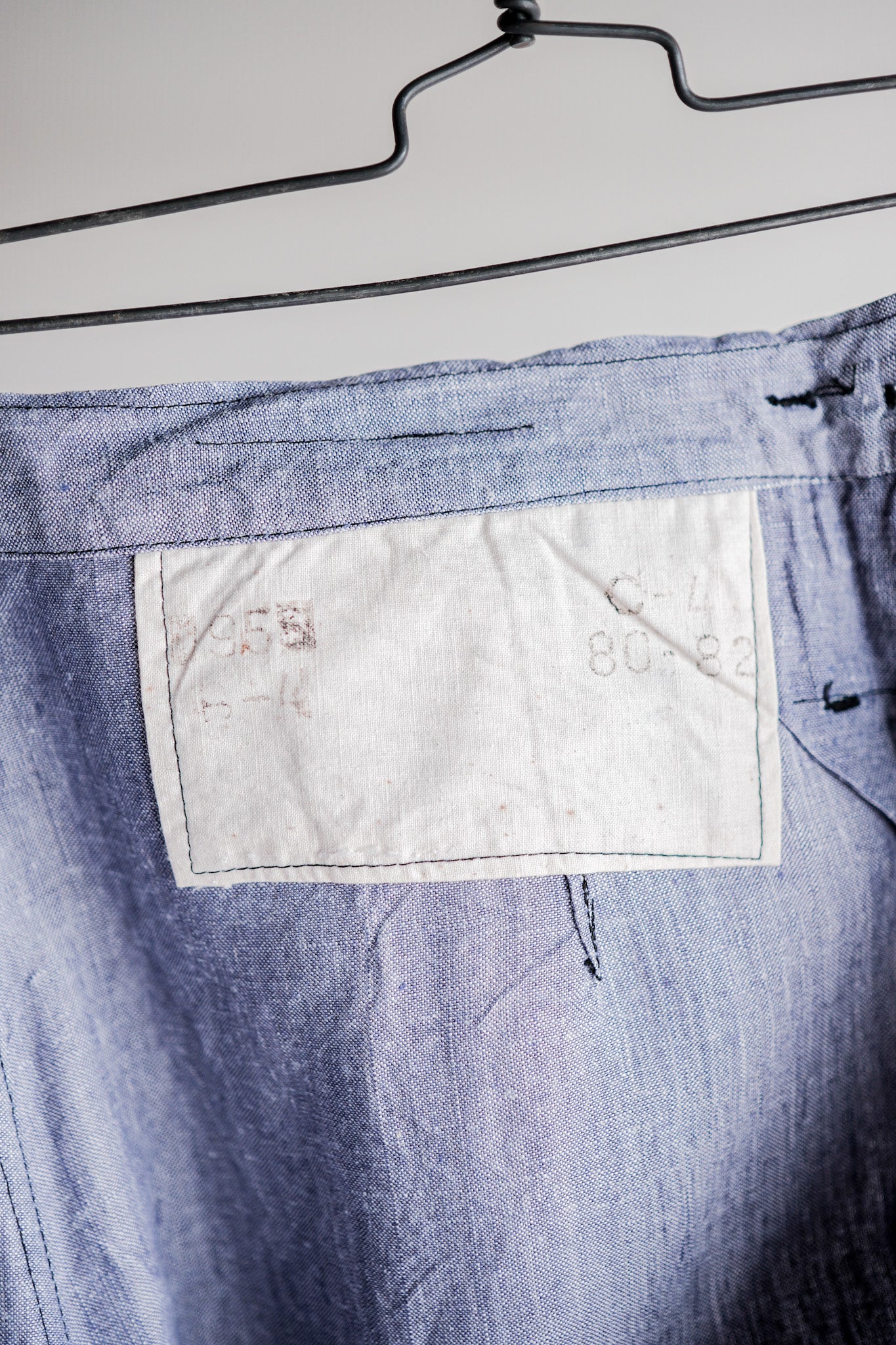 【~50's】French Navy Ramie Linen Sailor Pants Size.C-4 "Dead Stock"