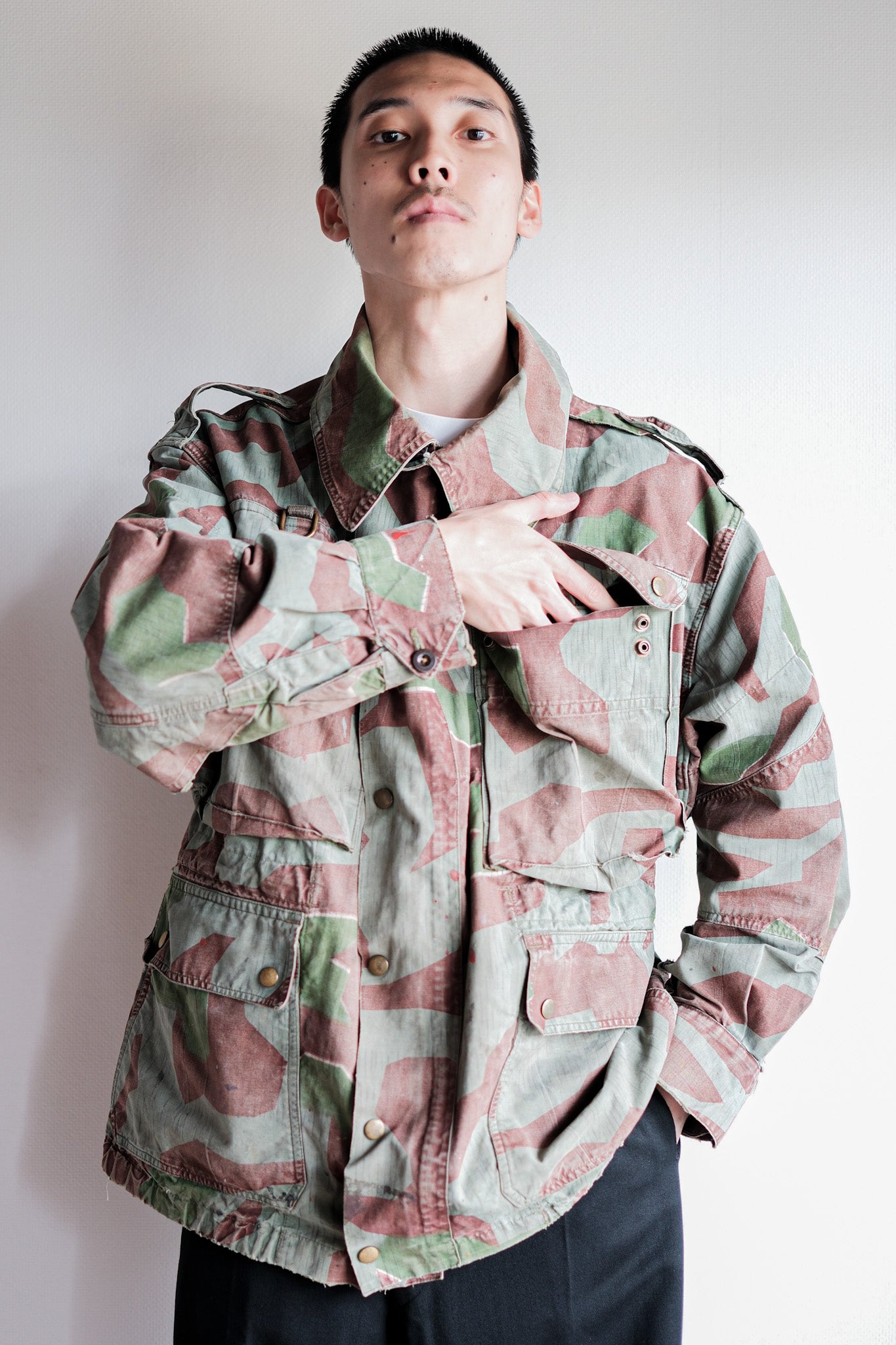 【~50's】German Army Splinter Camouflage Paratrooper Jacket