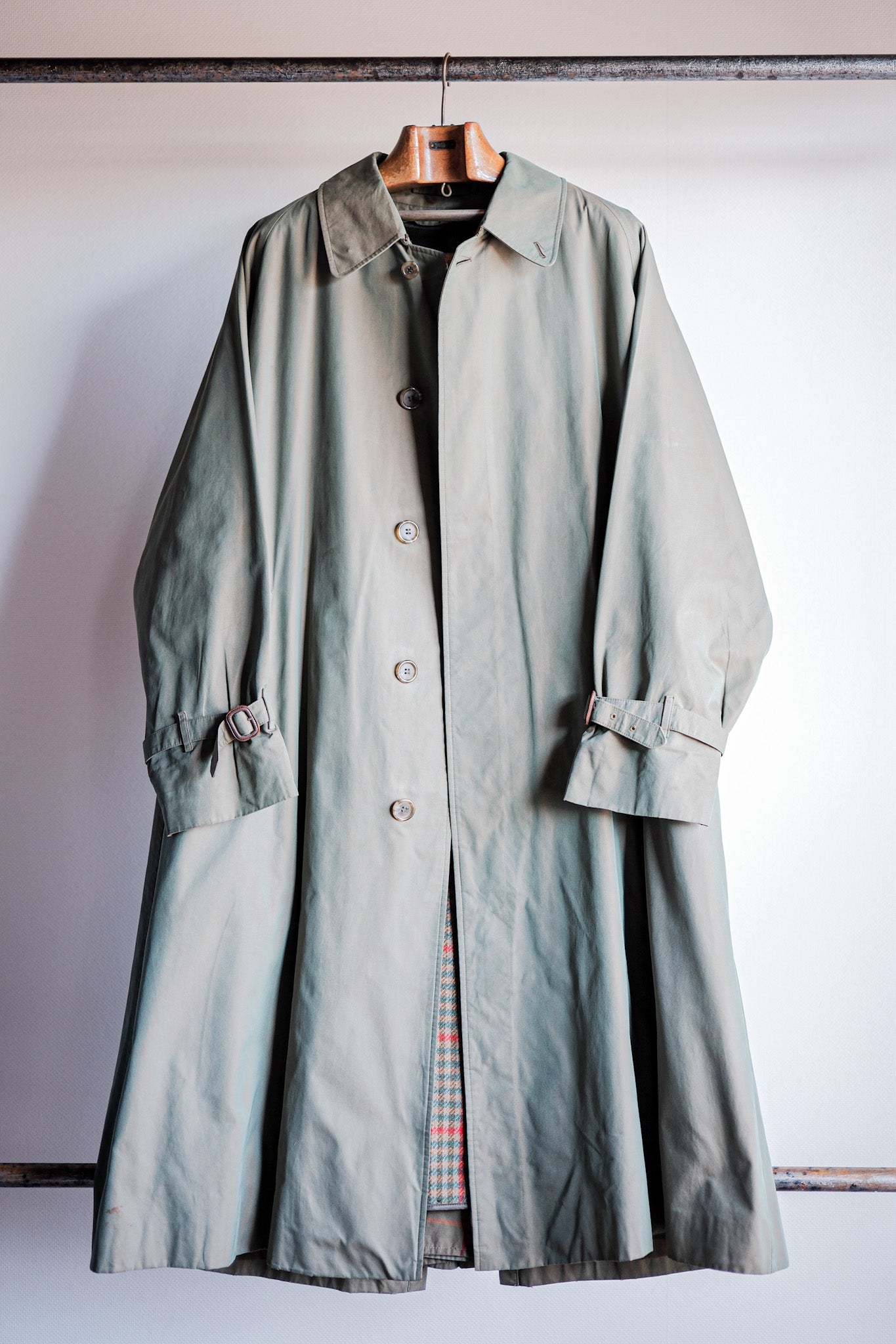 【~70's】Vintage Burberrys Single Raglan Rider Coat C100 With Liner Size.52RL "TAMAMUSHI"