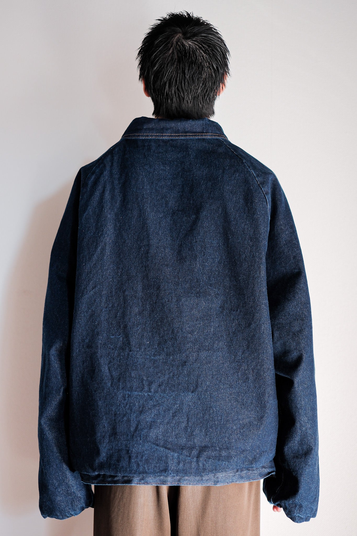 【~80's】American Vintage Raglan Sleeves Padded Denim Jacket Size.54