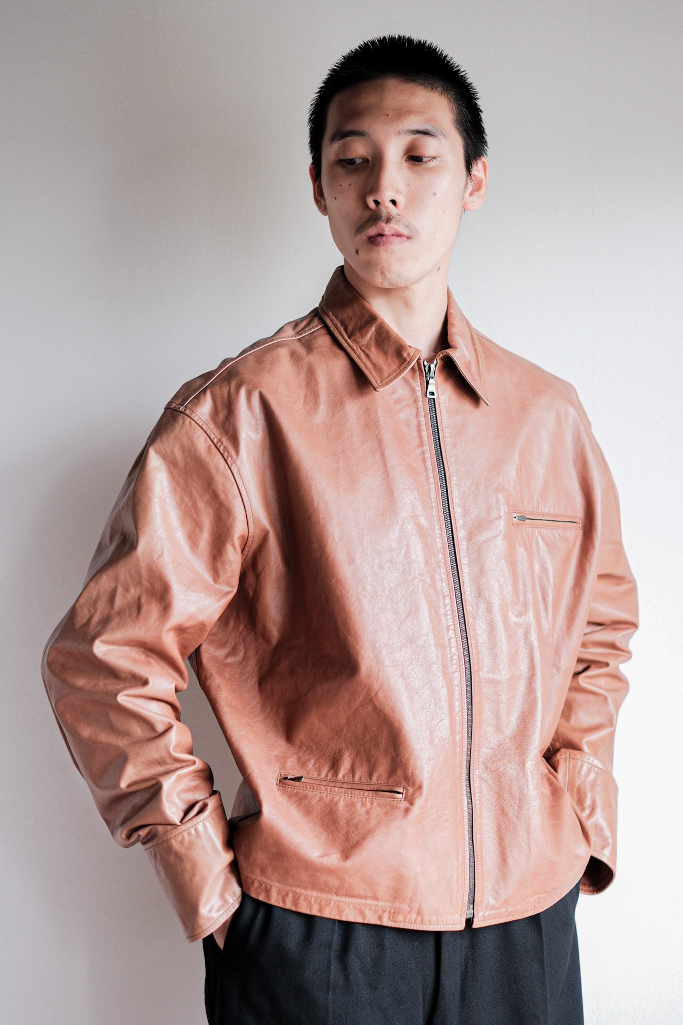 【~90’s】Old JIL SANDER Leather Jacket Size.48