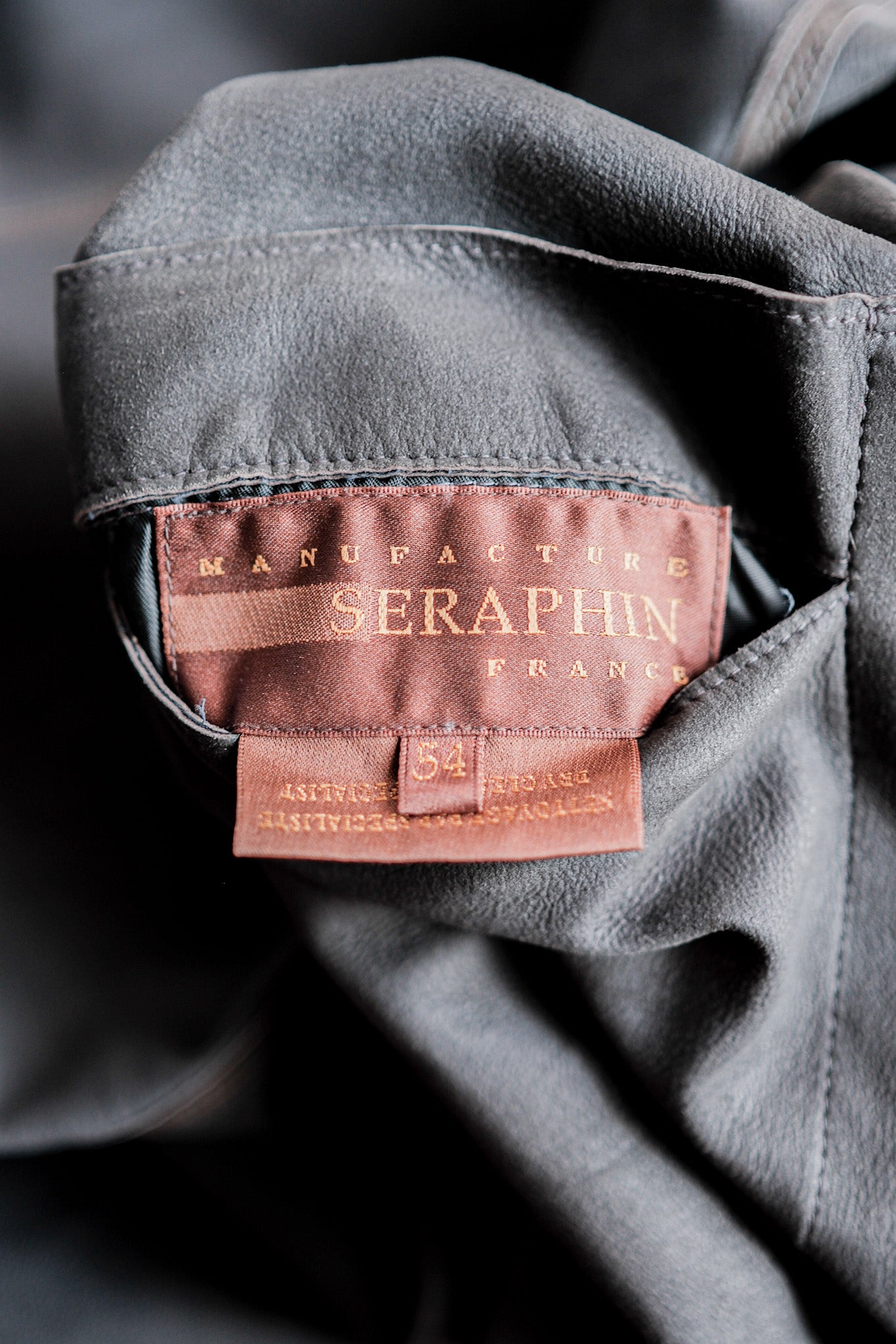 【~90's】Old SERAPHIN Lamb Leather Shirt Jacket Size.54