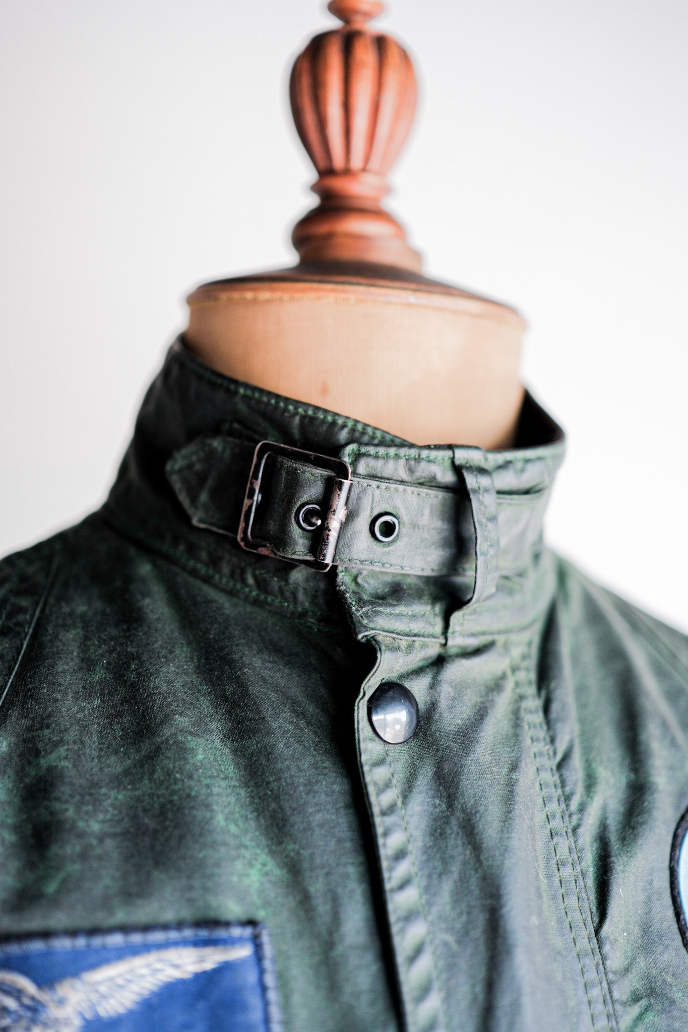 【~60's】Vintage Belstaff Green Waxed Jacket With Patches Size.36 “TRIALMASTER"