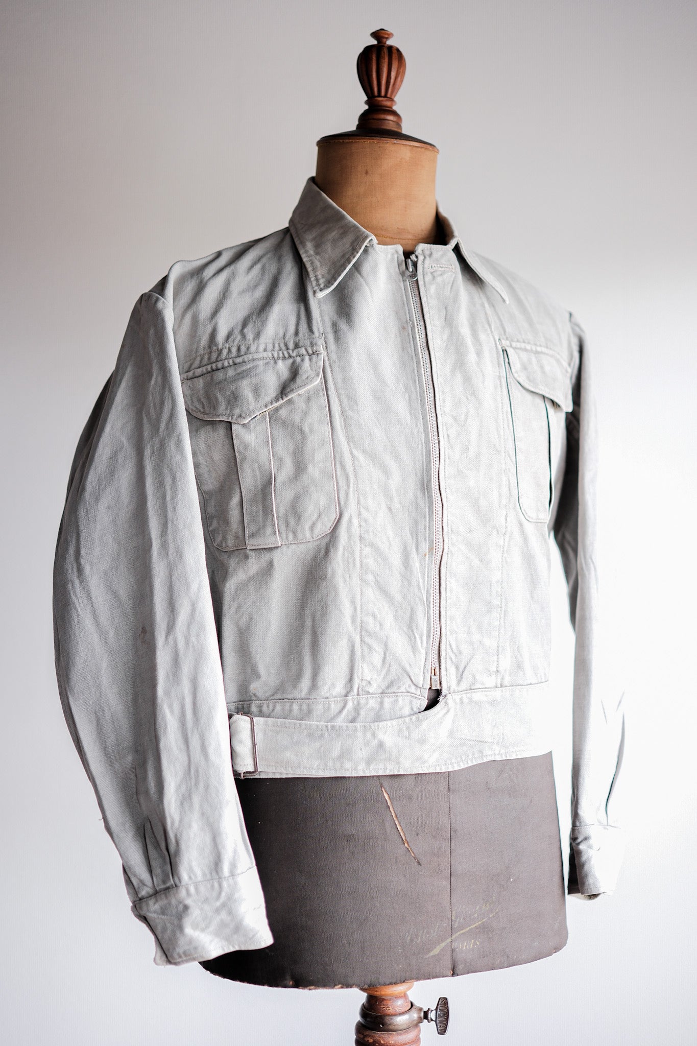 [~ 40) 프랑스 군대 M44 배틀 드레스 재킷 크기 .42 "수정"