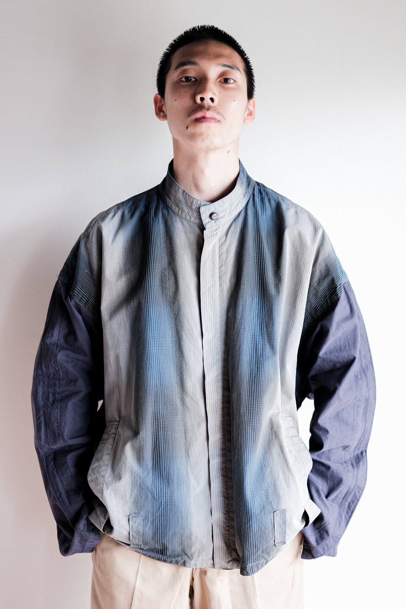 【~80’s】Old Gianni Versace Cotton Striped Jacket Size.42