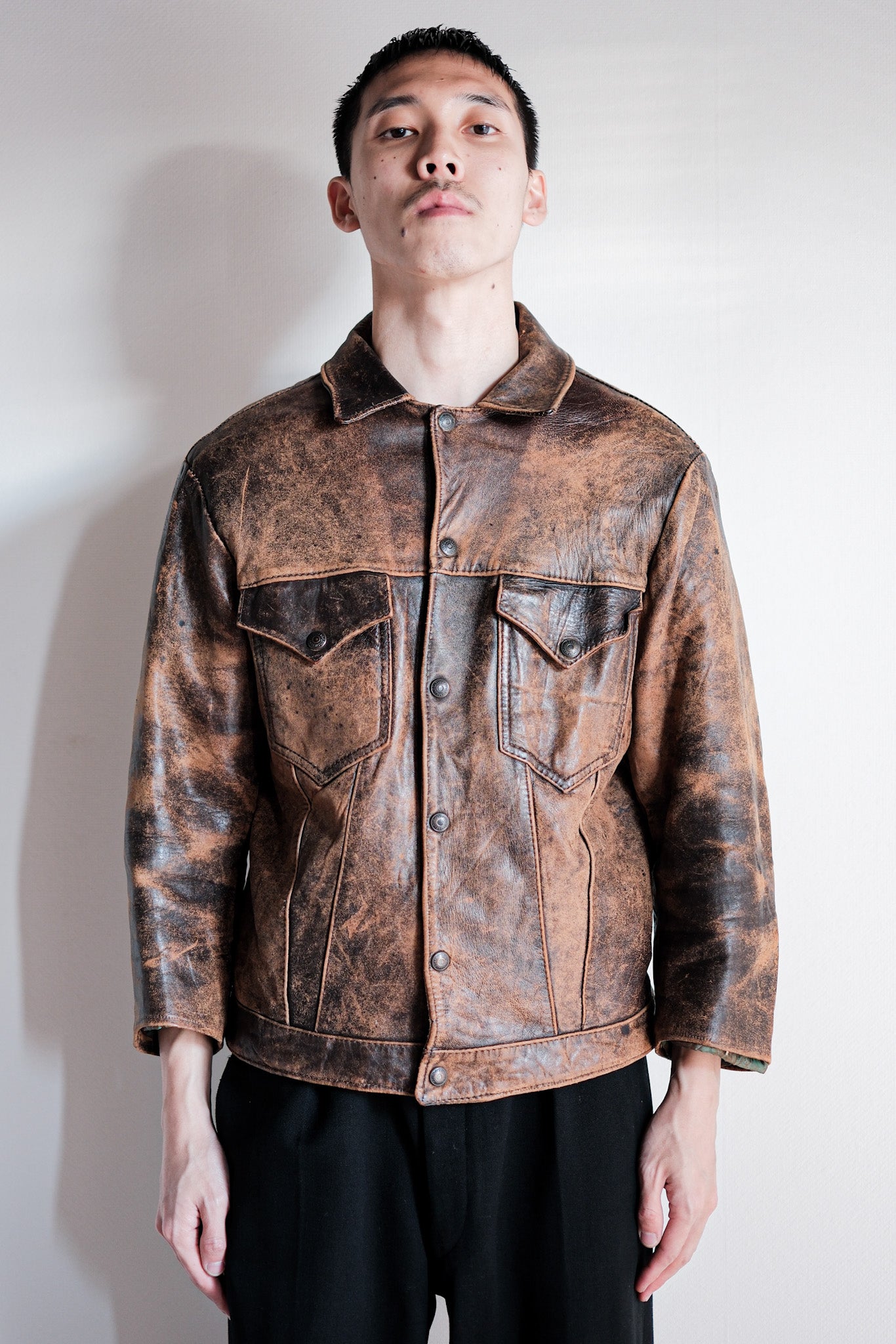 【~50’s】Vintage Levi’s Leather Jacket "Short Horn"
