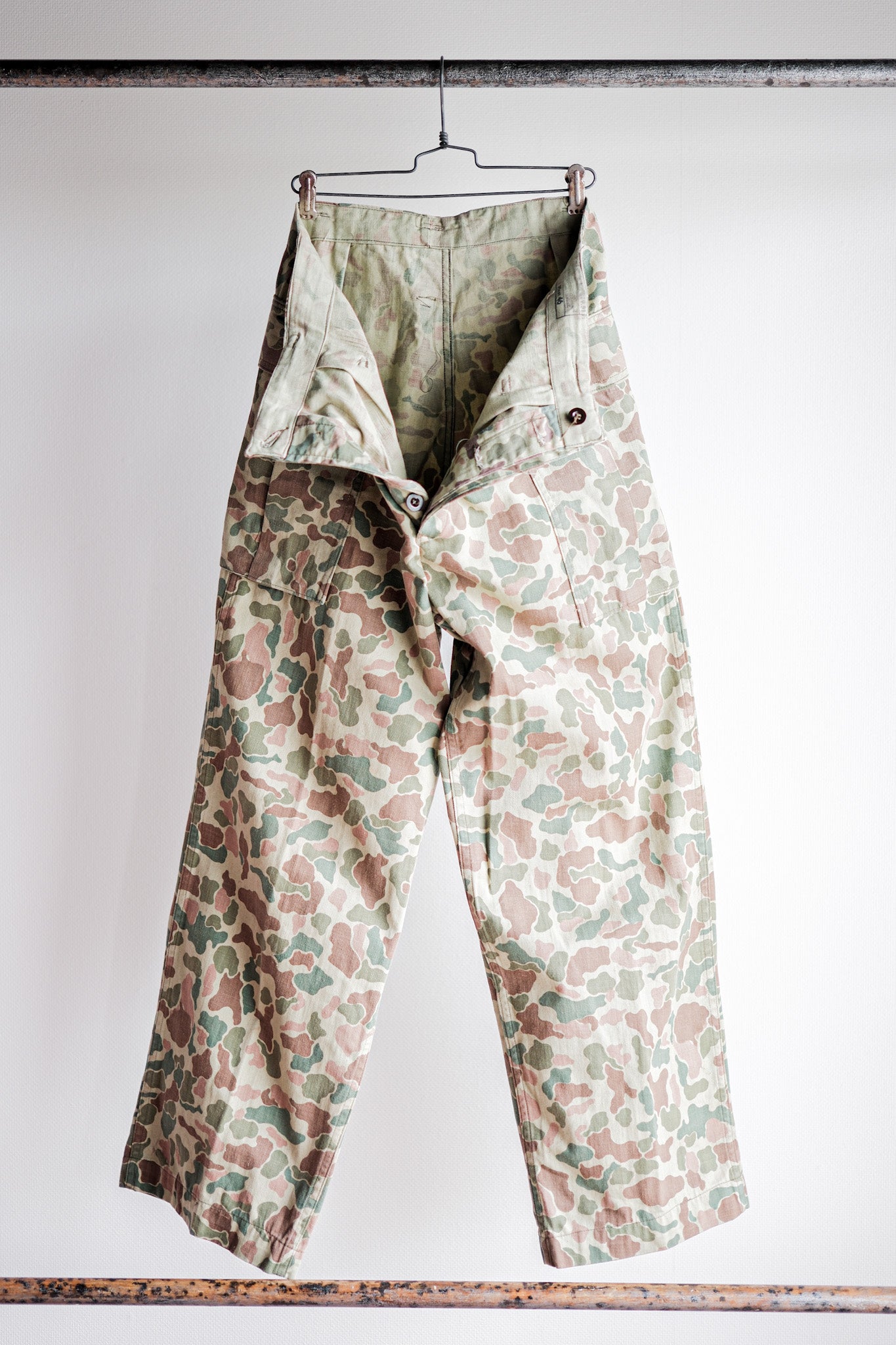 【~50's】Dutch Army Frogskin Camouflage Field Trousers Size.46