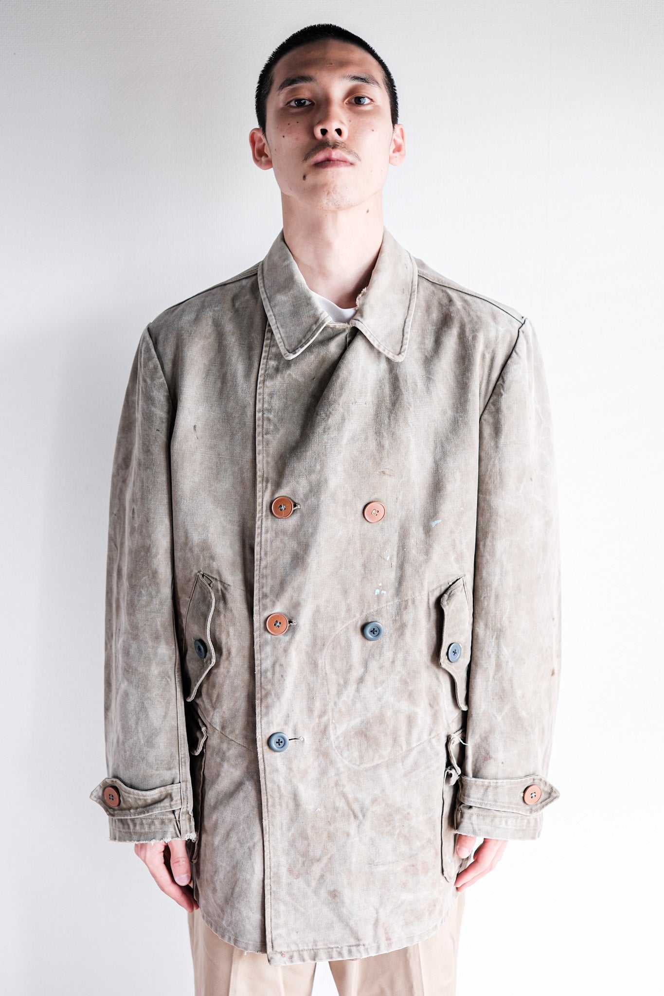 【~40's】German Army Mountain Trooper Double Breasted Jacket