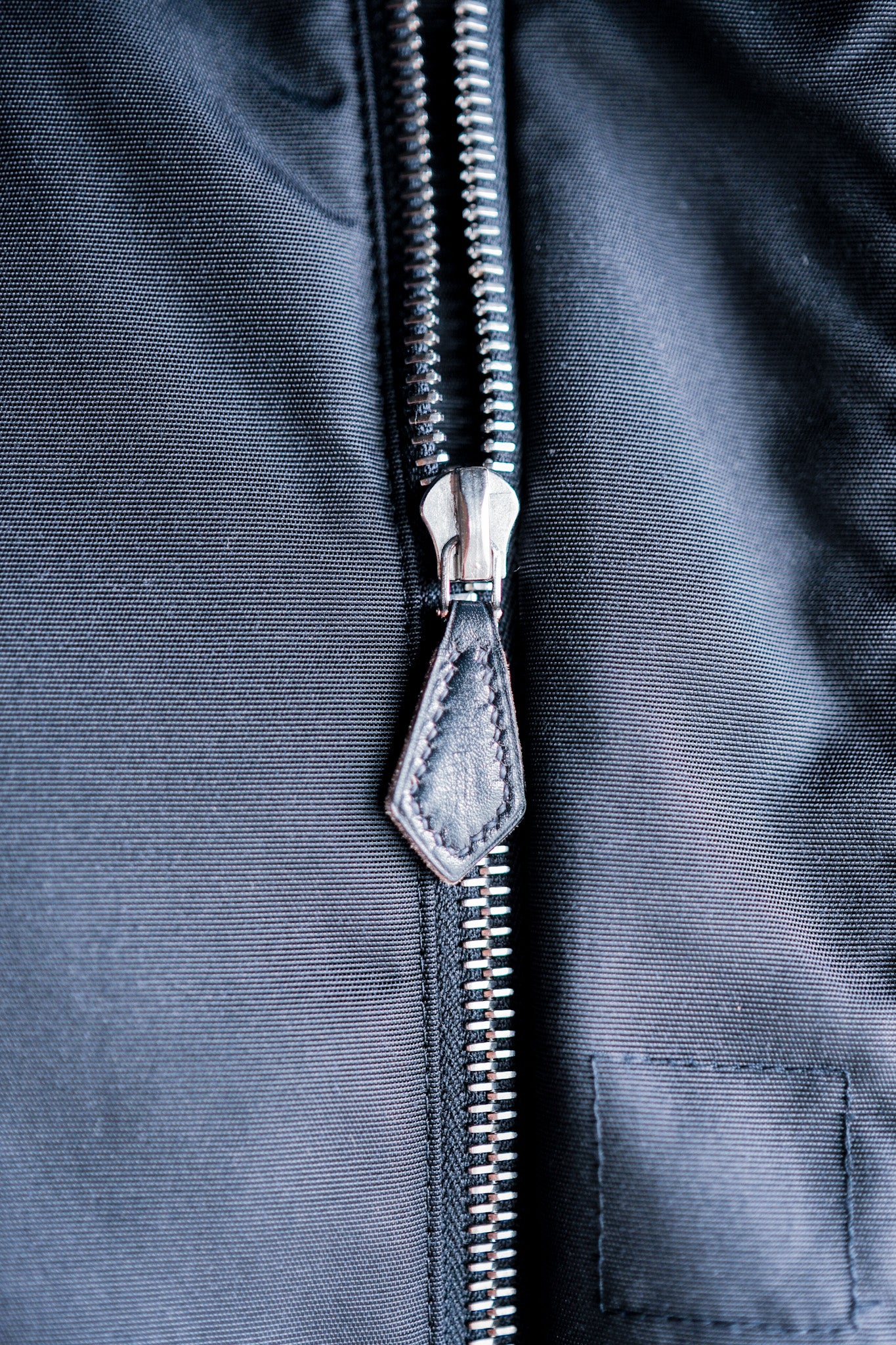 【~90's】Old Hermès Paris Navy Polyamide Harf Coat Size.56