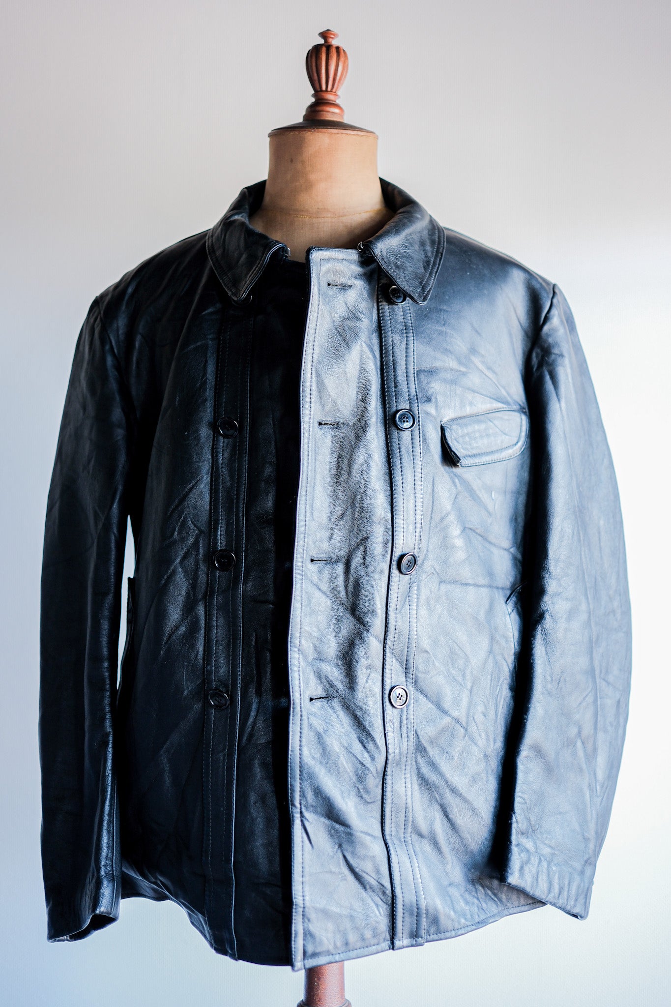 【~70's】French Vintage Le Corbusier Leather Work Jacket