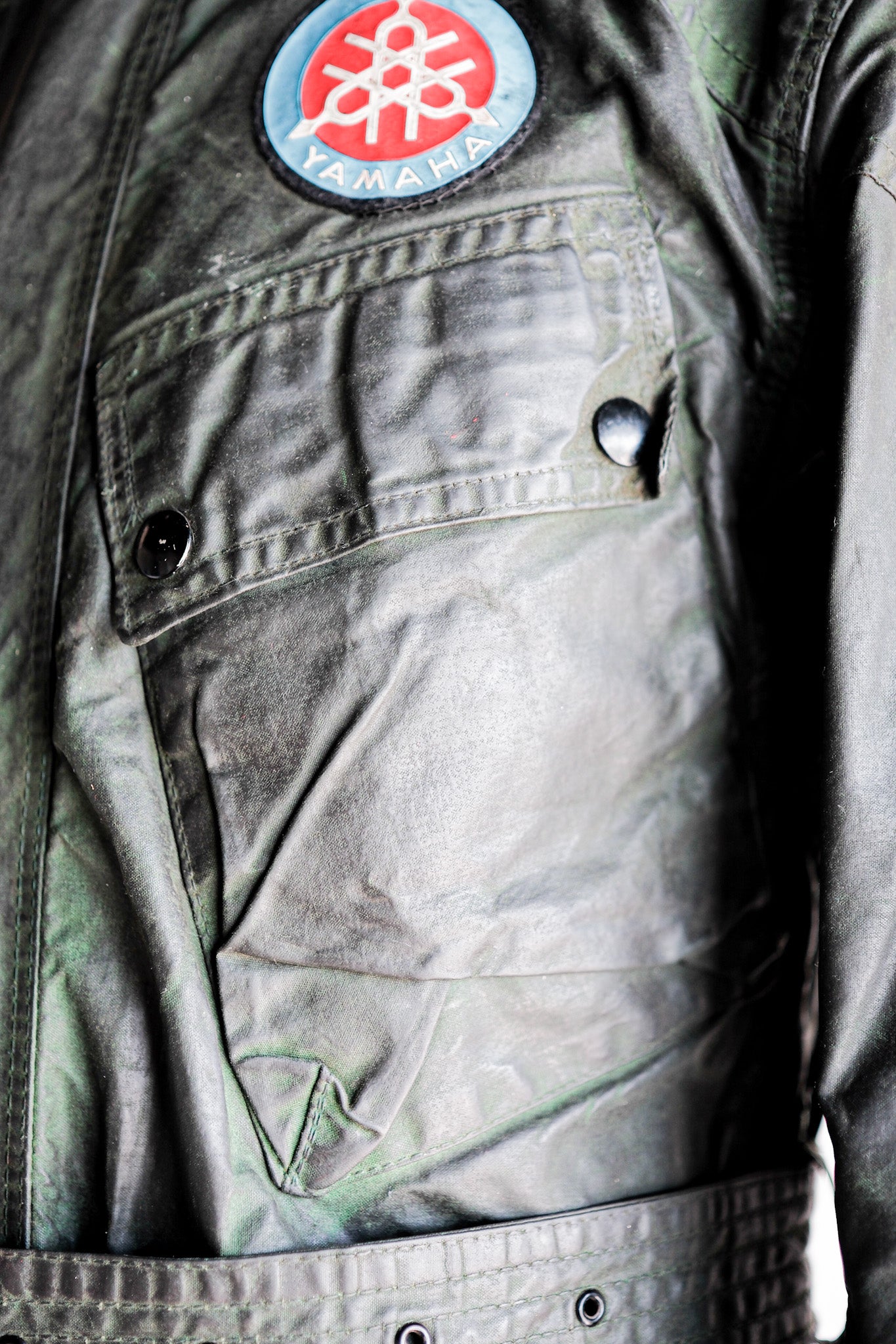 【~60's】Vintage Belstaff Green Waxed Jacket With Patches Size.36 “TRIALMASTER"