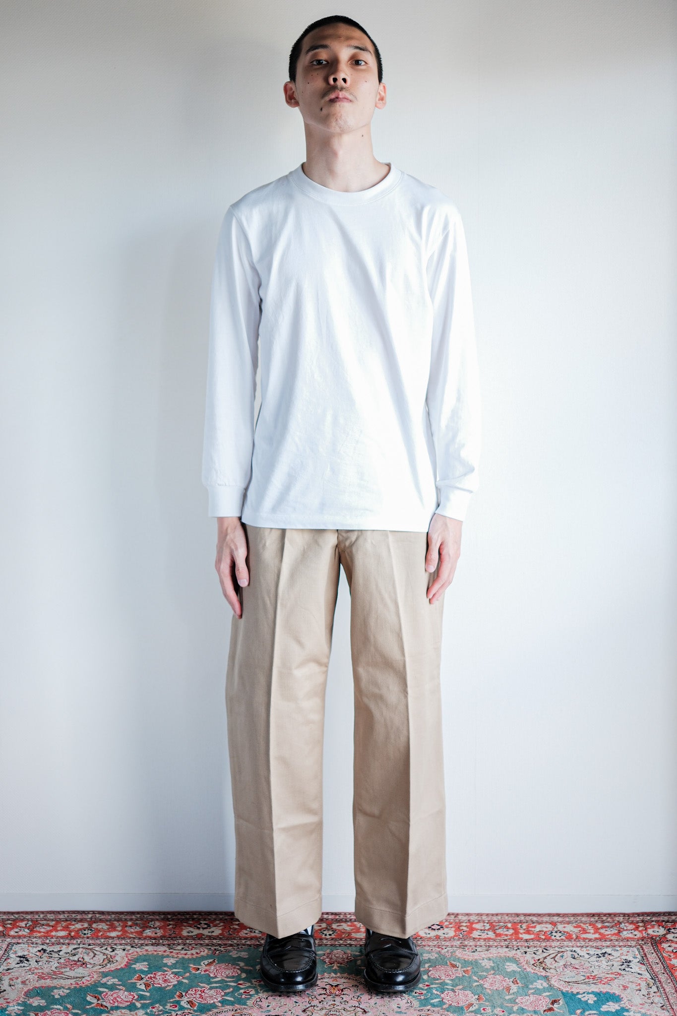 【~50's】French Army M52 Chino Trousers Size.12 "Dead Stock"